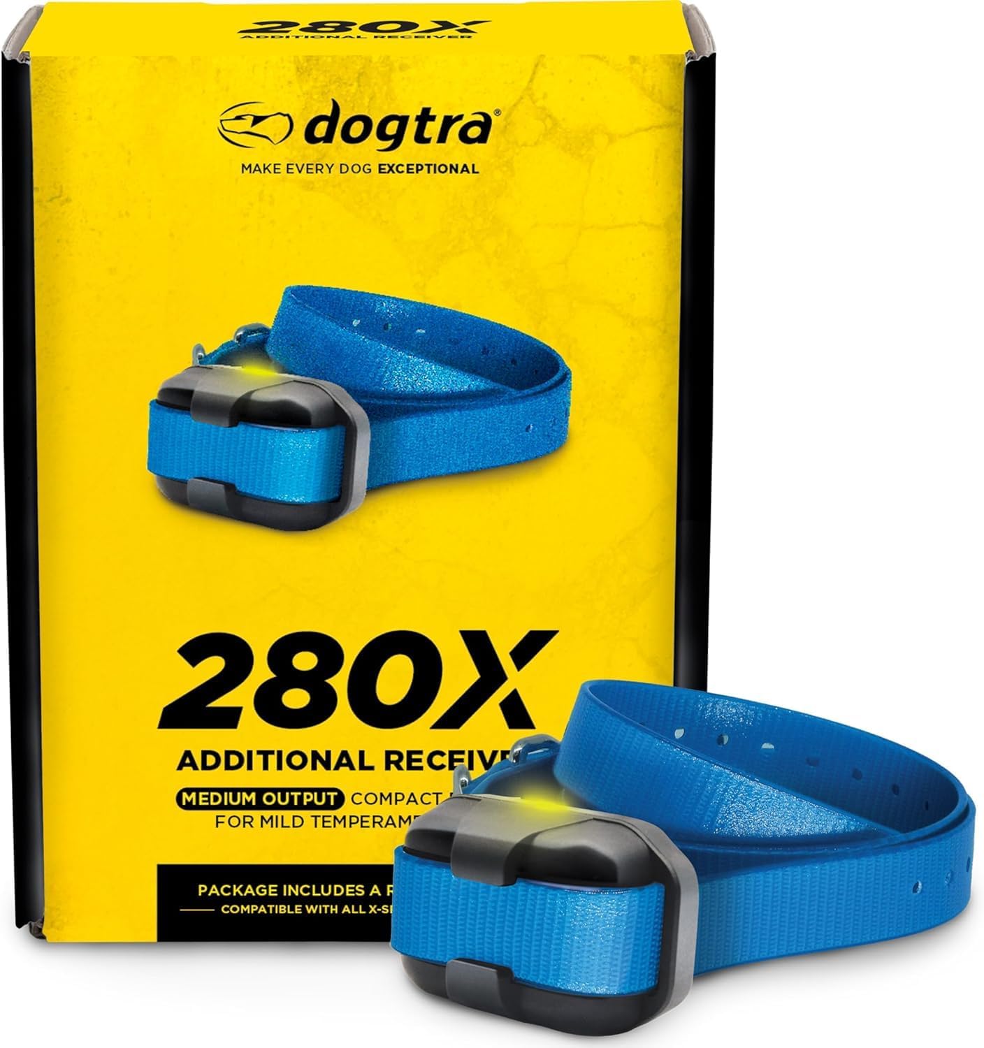 Dogtra 280X Receptor Adicional de E-Collar 10 lbs+, alcance de 1\/2...