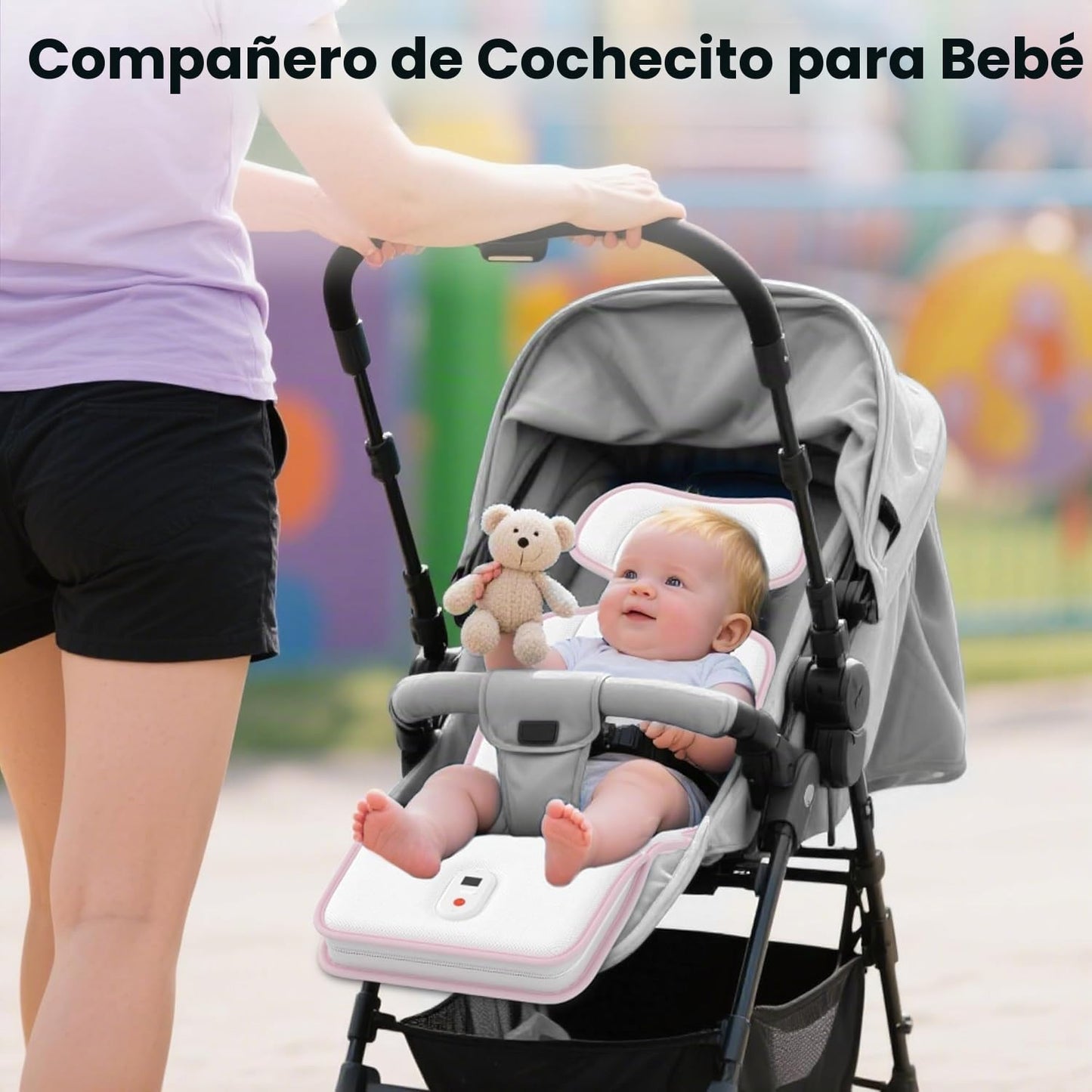 Almohadilla de enfriamiento para cochecito de bebé, hasta 10 horas...