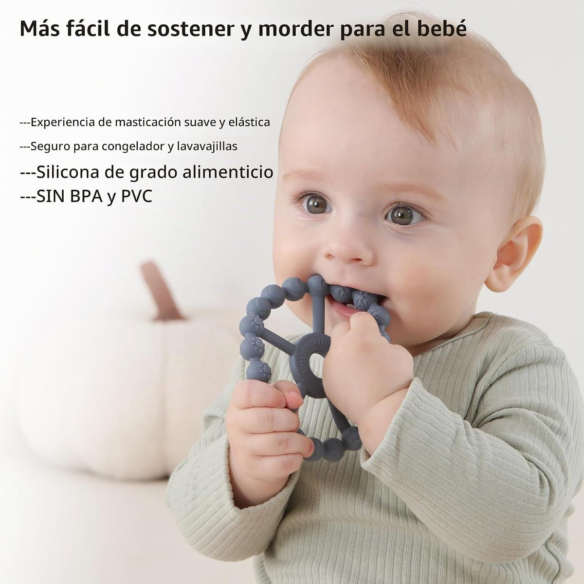 Paquete de 3 Mordedores de Anillo Juguetes para Bebés e Infantes, A...