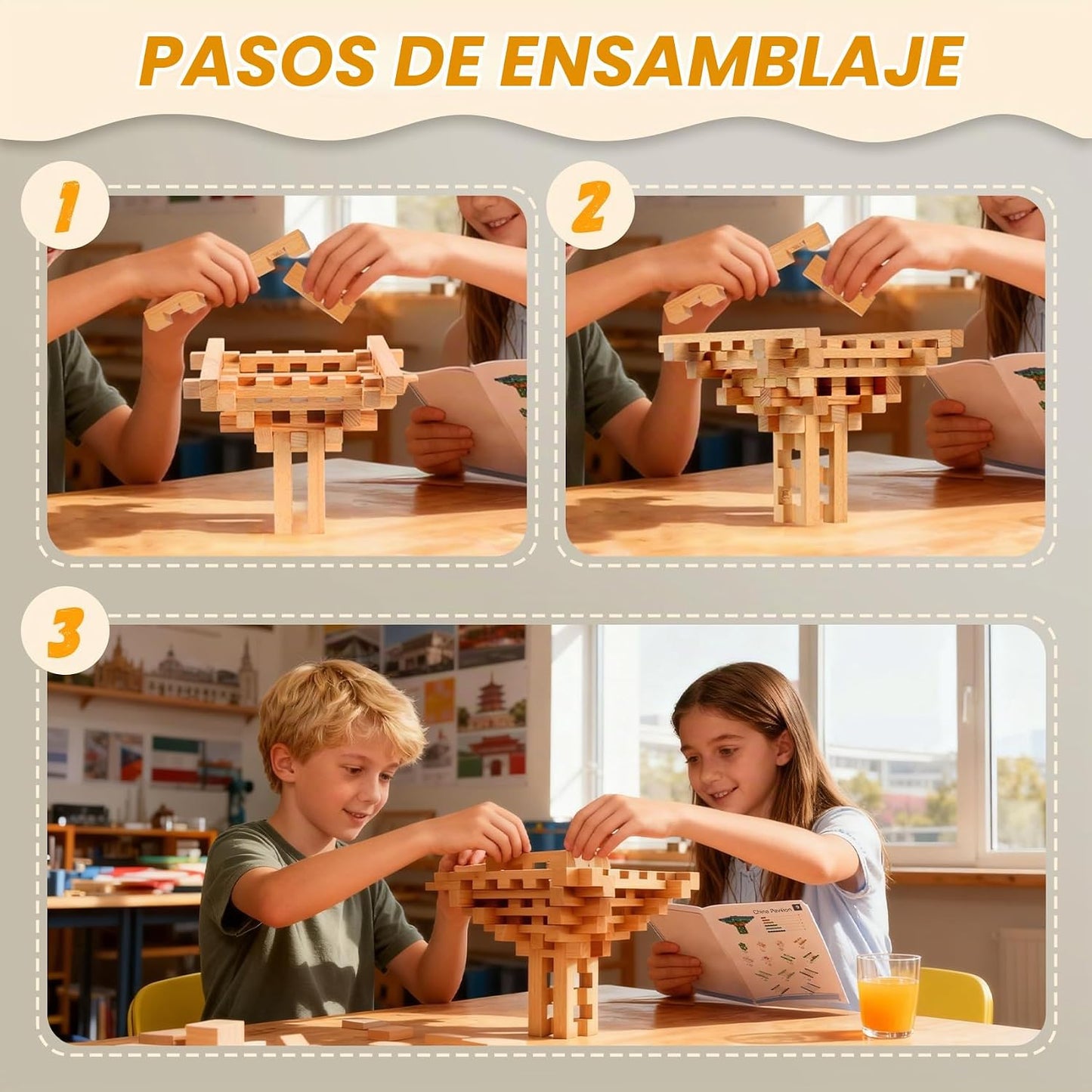 GLCforever Bloques de construcción de madera STEM \u2013 Más de 20...