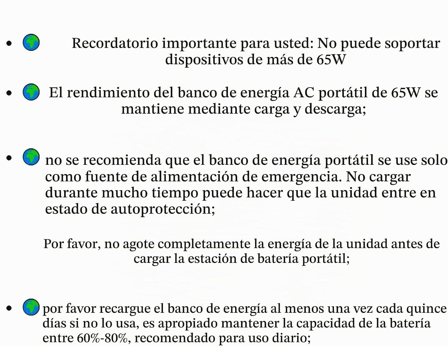 ZeroKor Banco de energía portátil con salida de CA, 65 W 110 V, car...