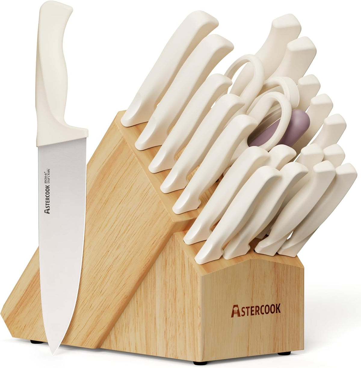 Juego de Cuchillos, Astercook Juego de Cuchillos de Cocina de 22 Pi...