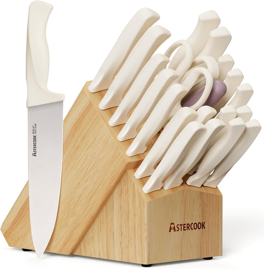 Juego de Cuchillos, Astercook Juego de Cuchillos de Cocina de 22 Pi...
