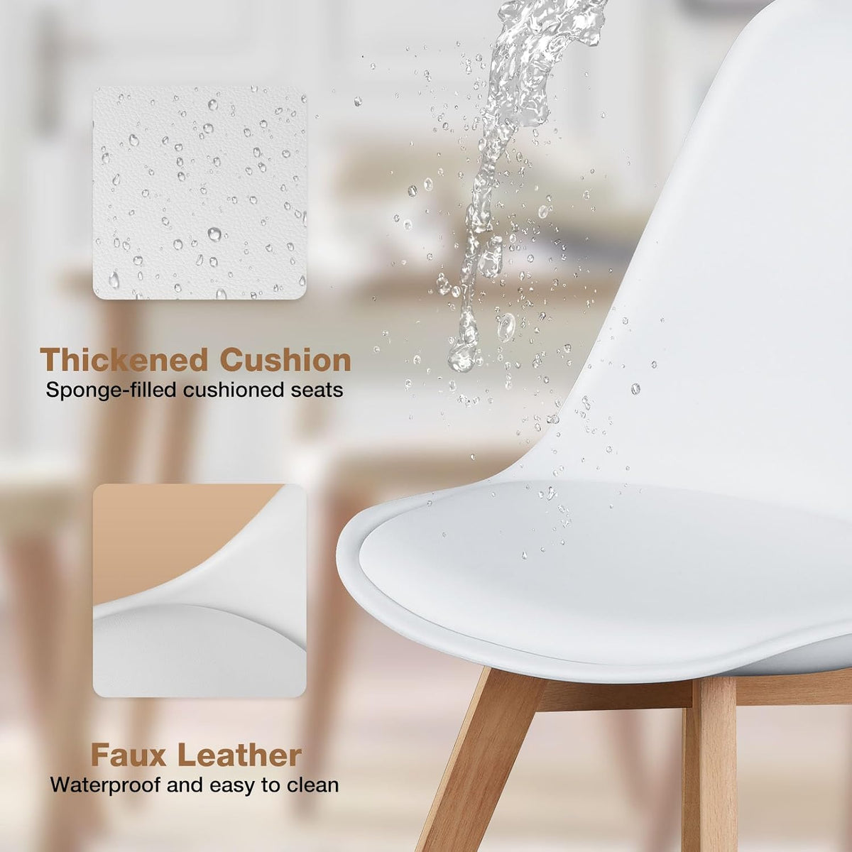OLIXIS Juego de 8 sillas de comedor, sillas decorativas modernas de...