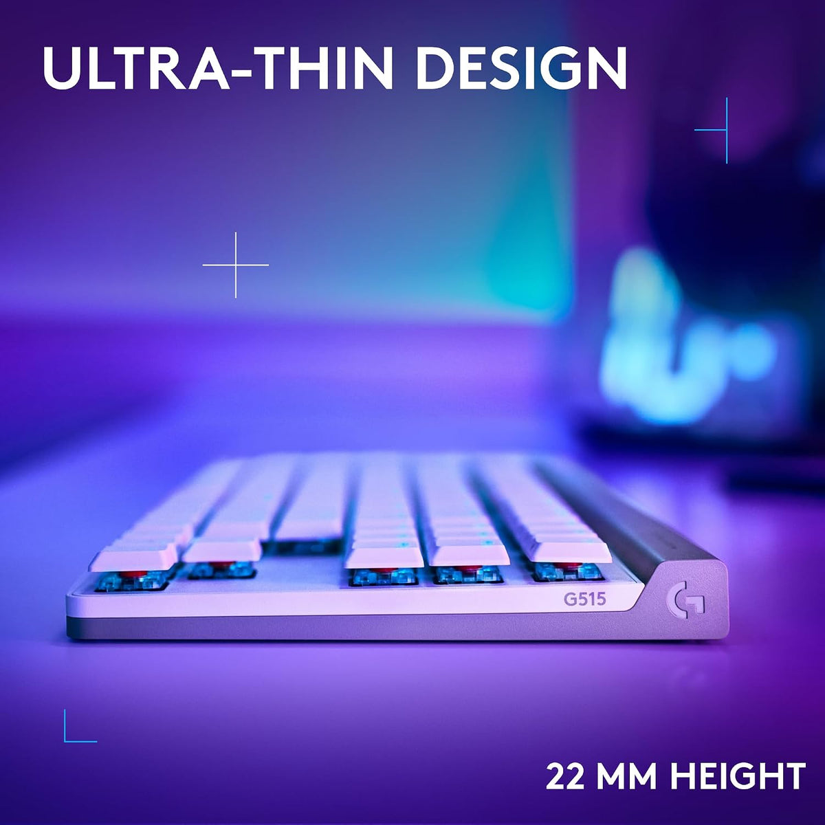 Logitech G Teclado inalámbrico para juegos 515 Lightspeed TKL (line...