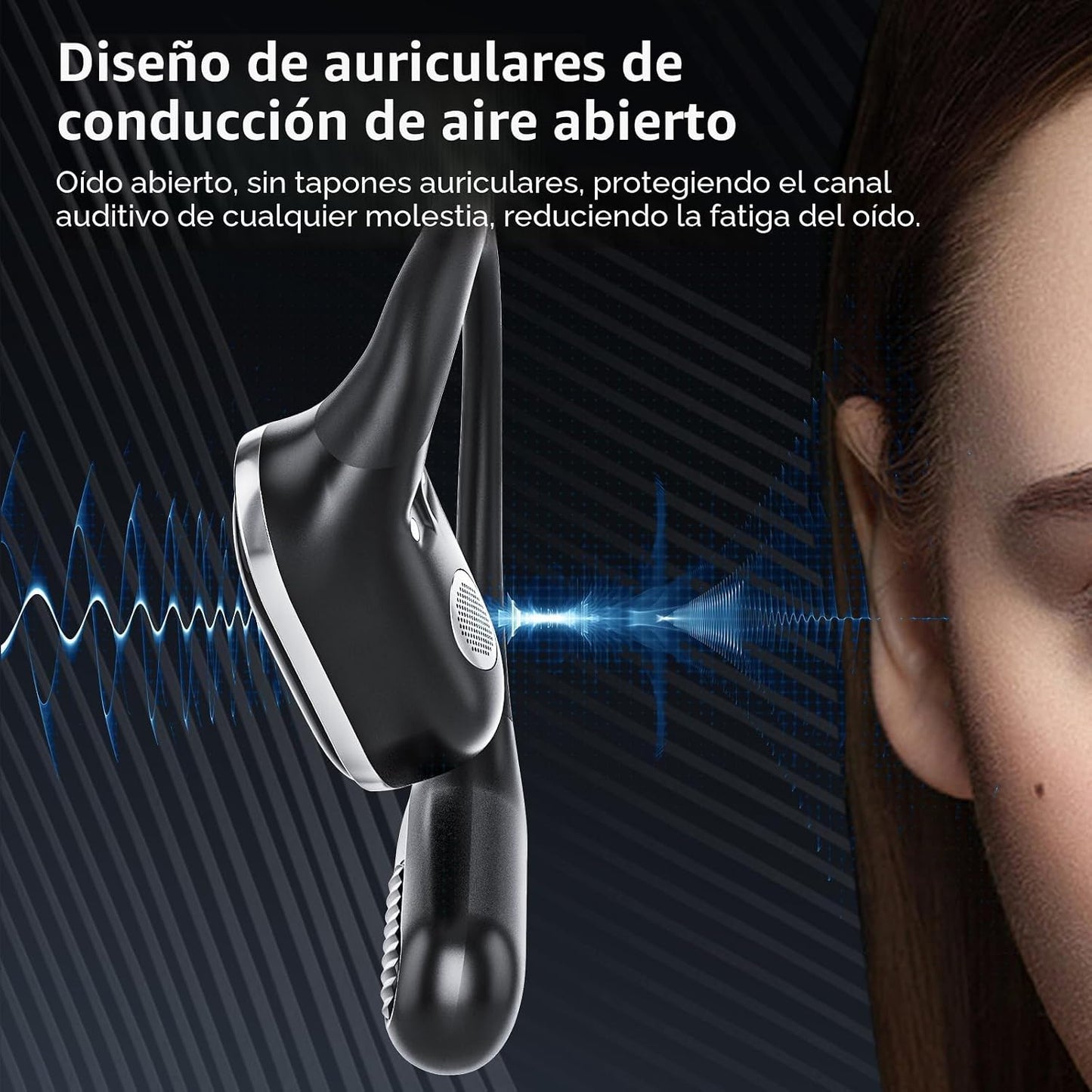 TRAUSI Auriculares inalámbricos con Bluetooth, auriculares estéreo...