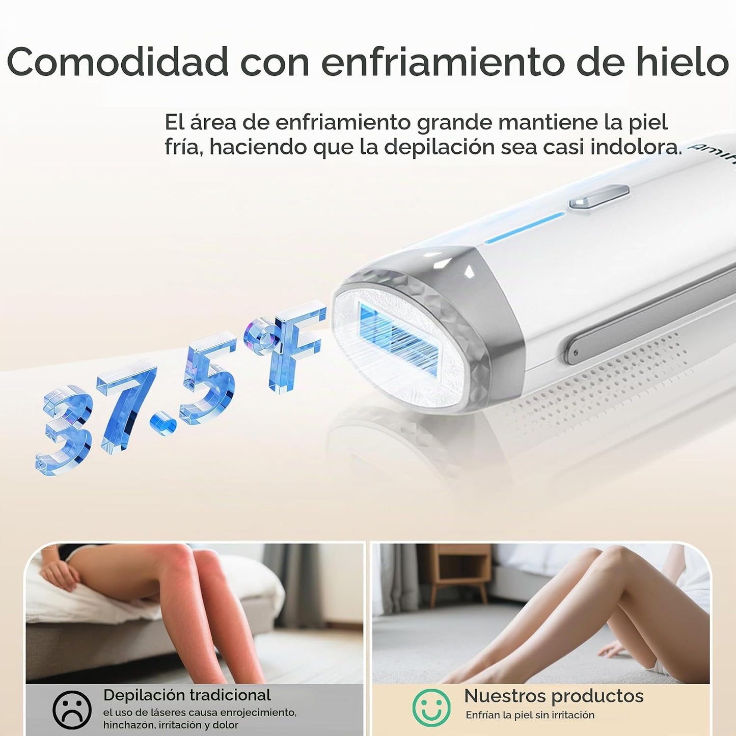 Dispositivo de depilación IPL de uso doméstico Amifiy con enfriamie...