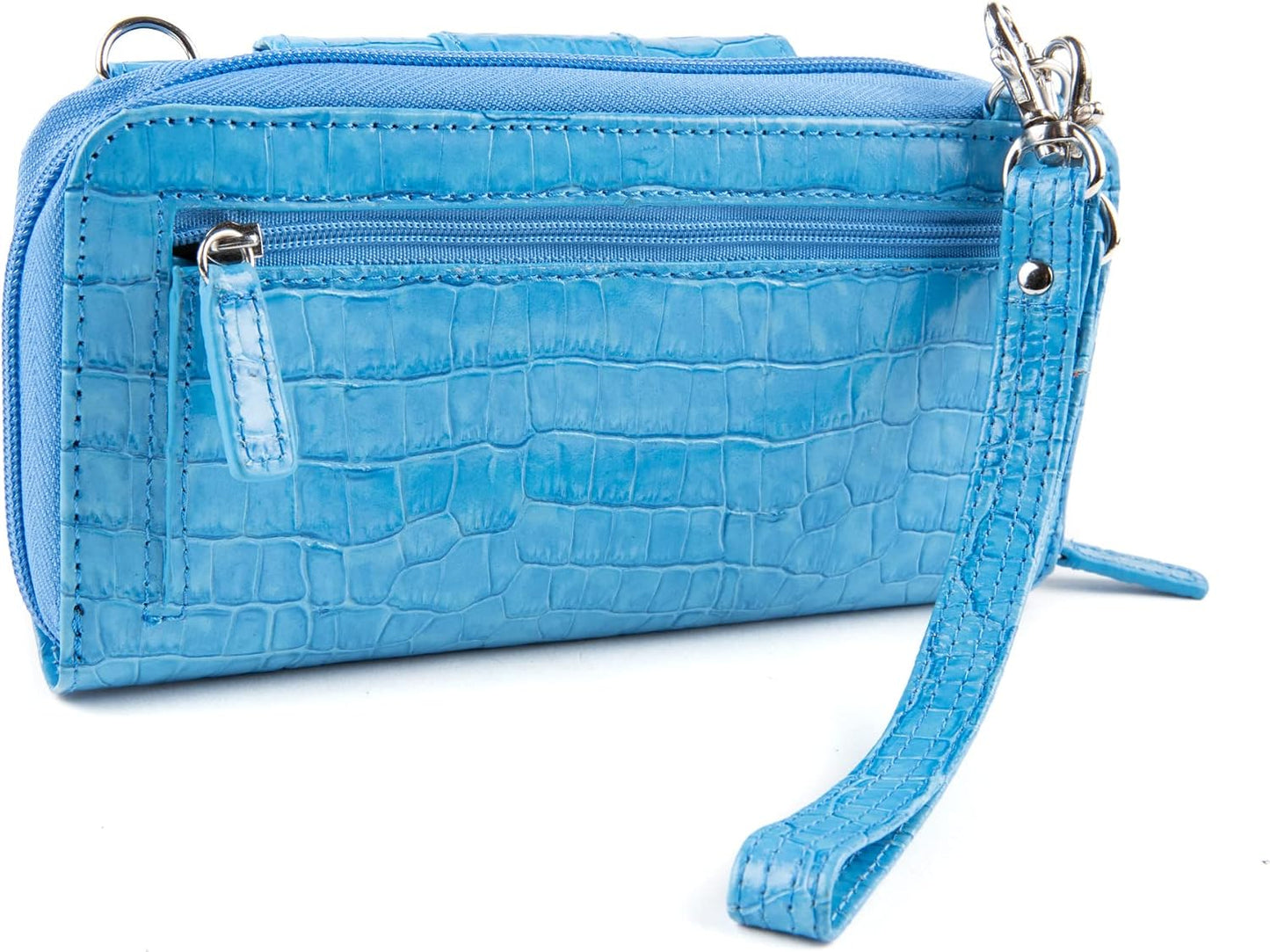 WalletBe Mini bolso cruzado de cuero para mujer con bloqueo RFID Pe...