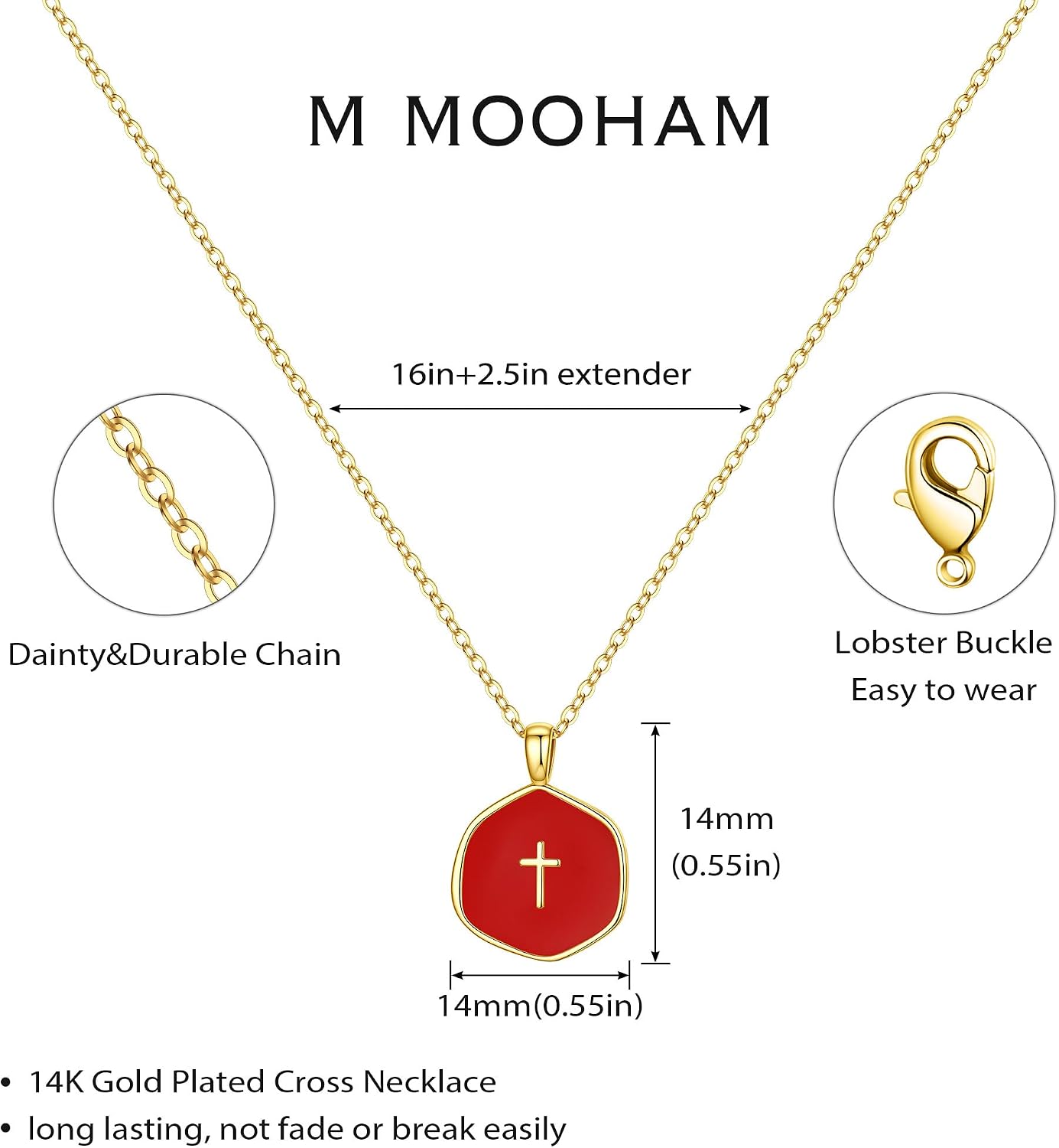 M MOOHAM Regalos de Pascua para mujer, cesta de Pascua, collar de m...