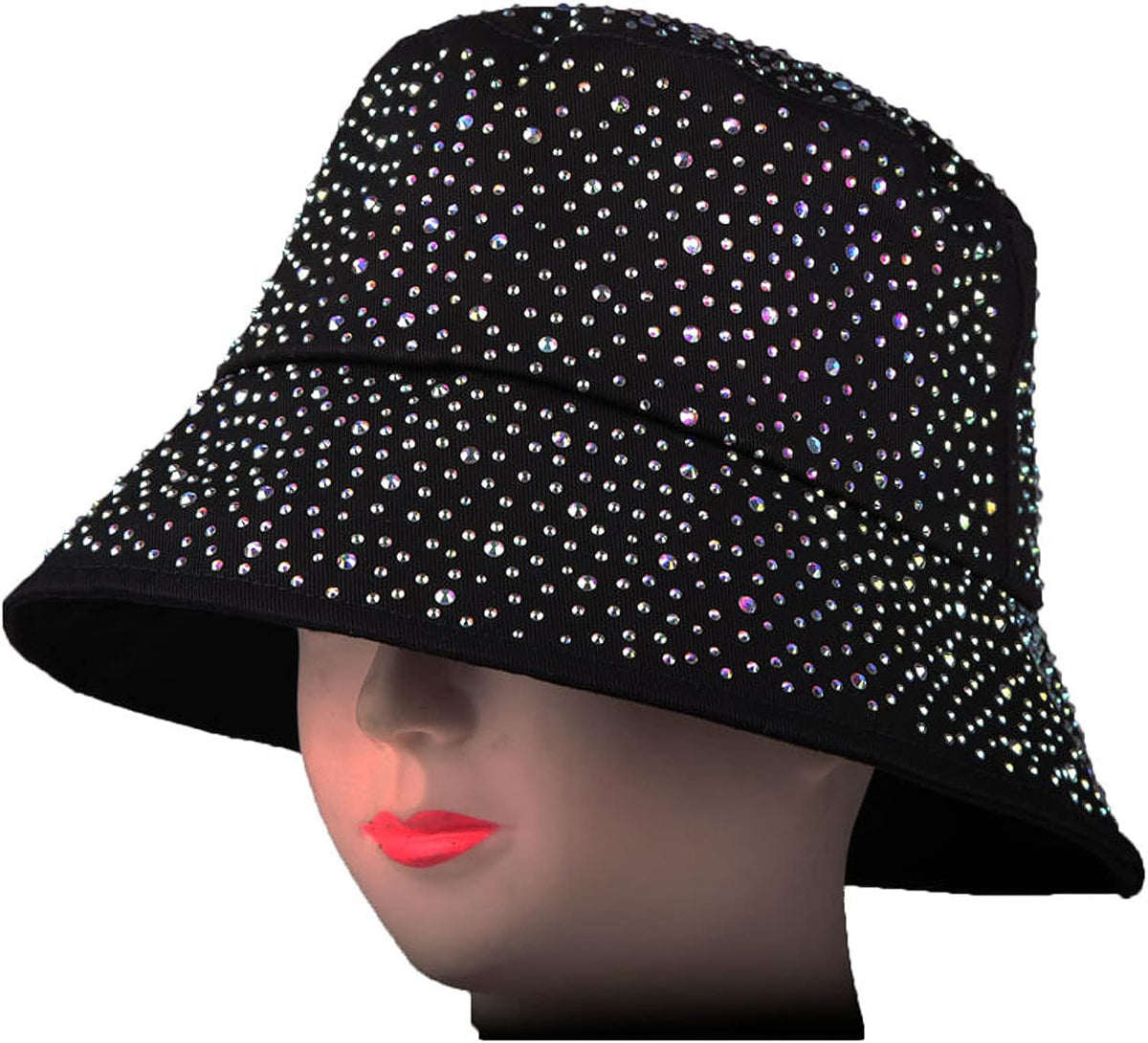 BOLLEY JOSS Sombrero de cubo brillante para mujer, sombrero de sol...