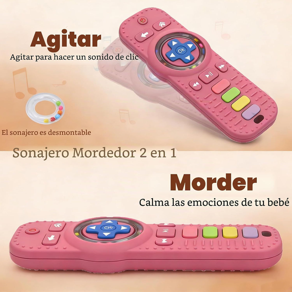Juguetes de dentición para bebés, control remoto de TV, mordedor, j...