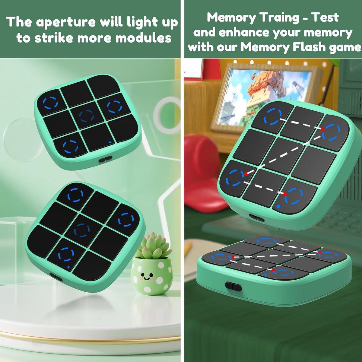 KOQQQ Juego de pernos recargables de Tic-Tac-Toe, consola de rompec...