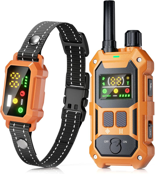 BLACKDOG Collar de entrenamiento para perros, collar de choque para...