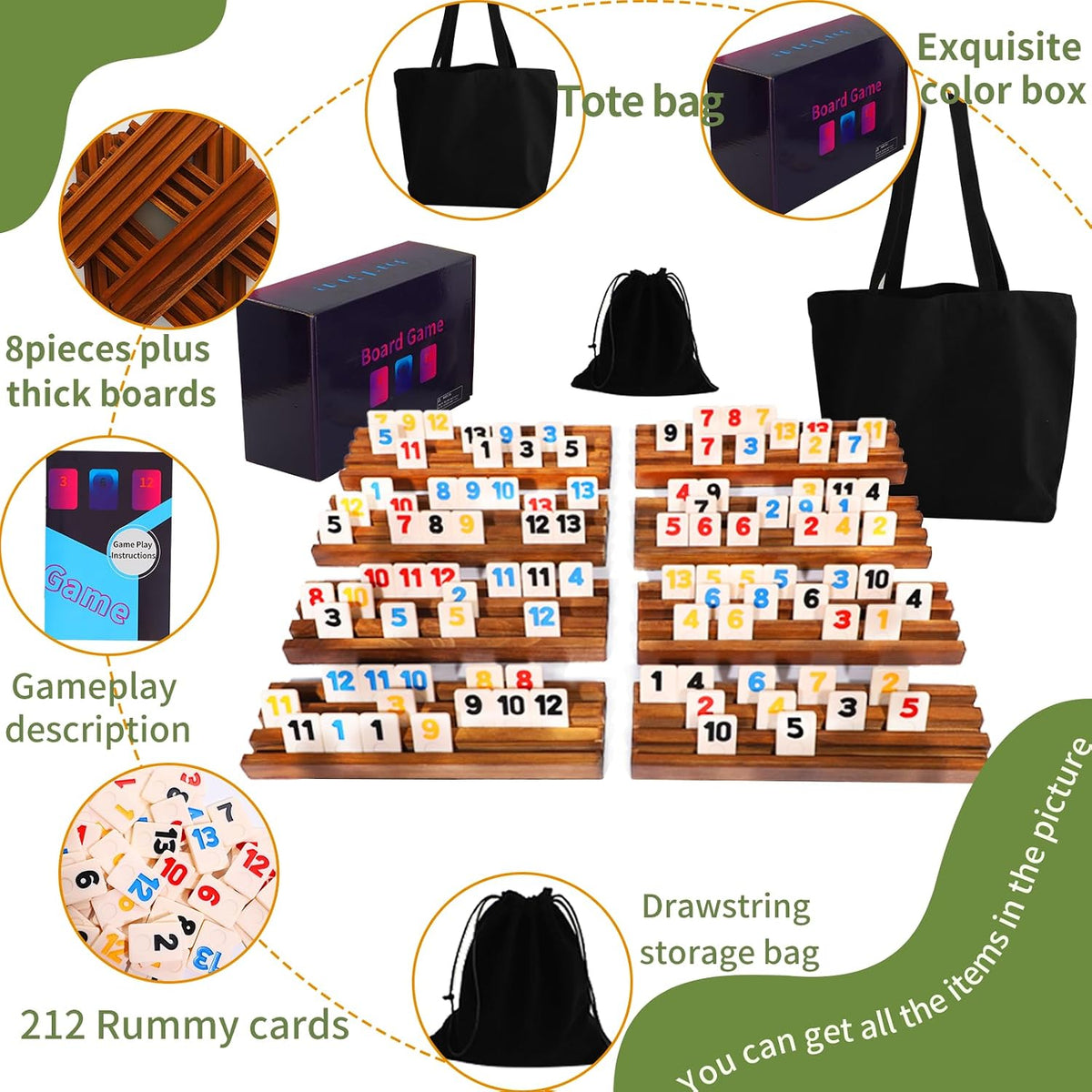 Wahartoly Rummy Cube - Juego original de cubo Rummy para 6 a 8 juga...