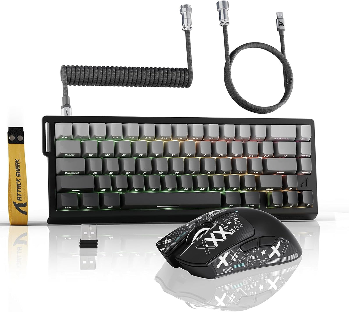 ATTACK SHARK X11 y X68 PRO HE Combo inalámbrico para juegos, efecto...