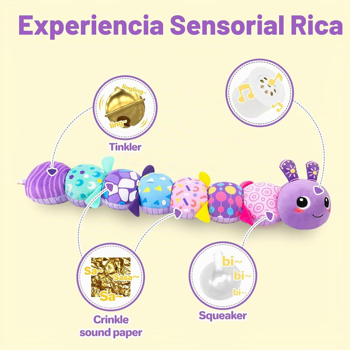 KMUYSL Juguetes para bebés de 0-6 y 6-12 meses, juguete sensorial c...