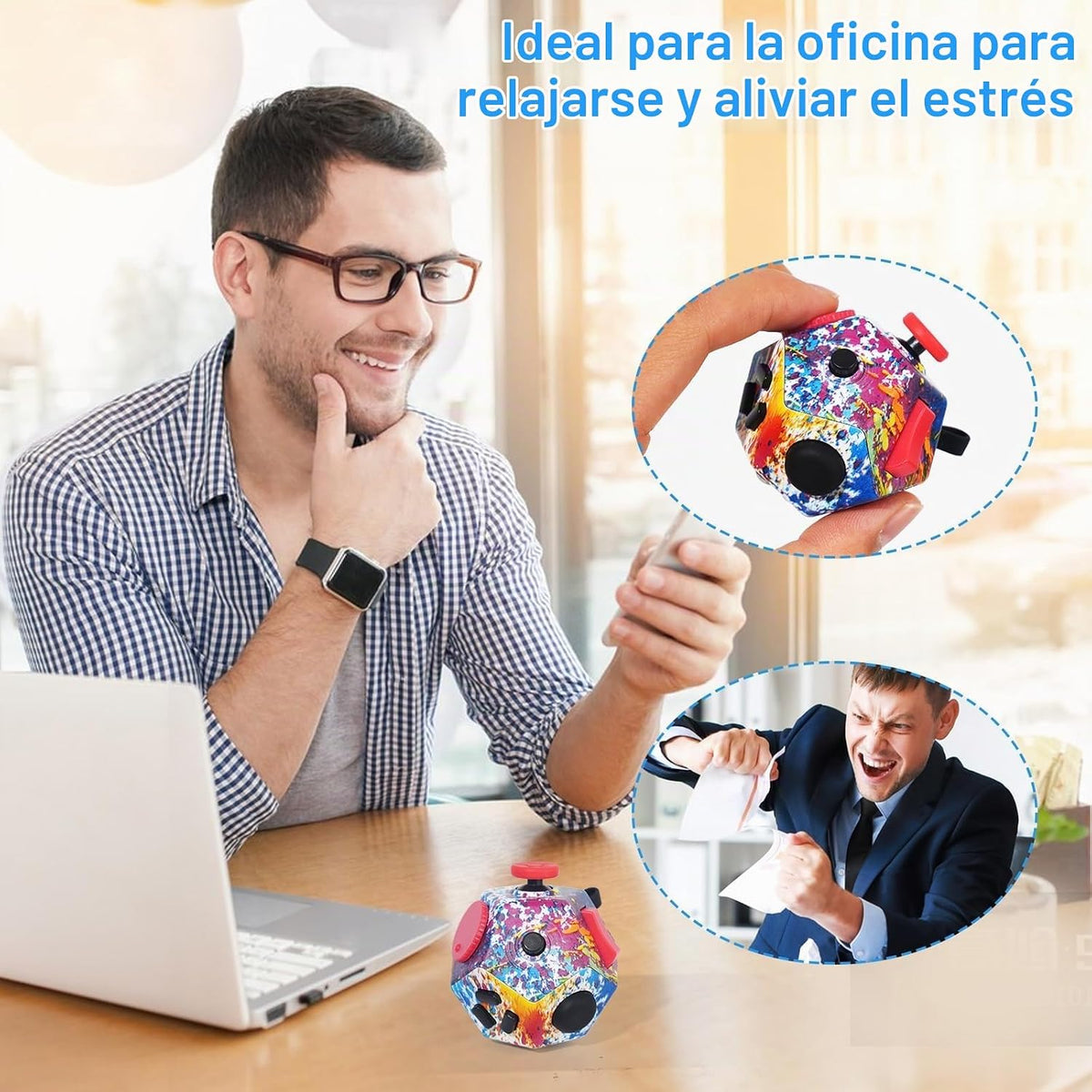 Mini juguetes antiestrés, juguetes idea coloridos de dodecágono par...