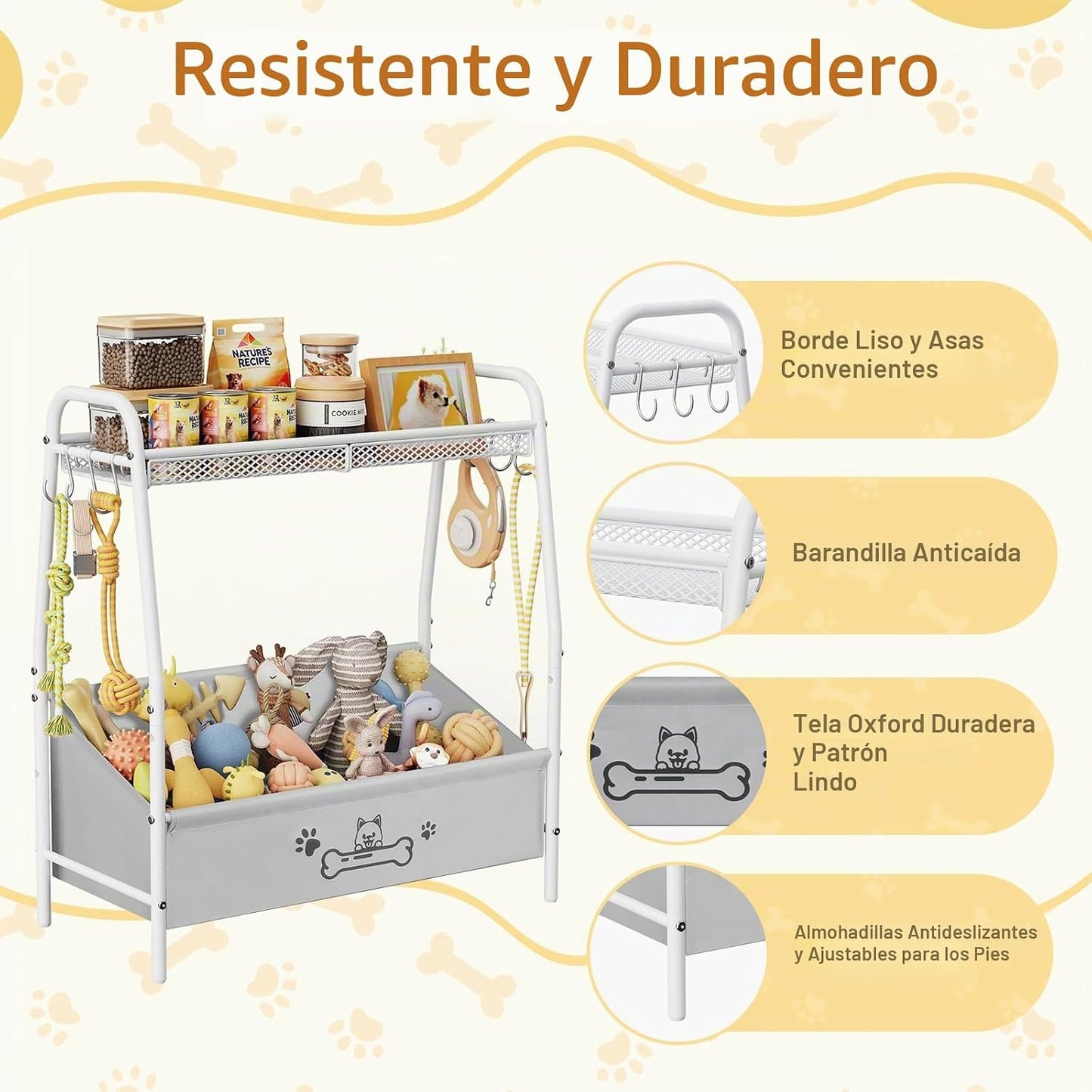 Lomivra Cesta grande de juguetes para perros (23.6 x 11.2 x 9.7 pul...