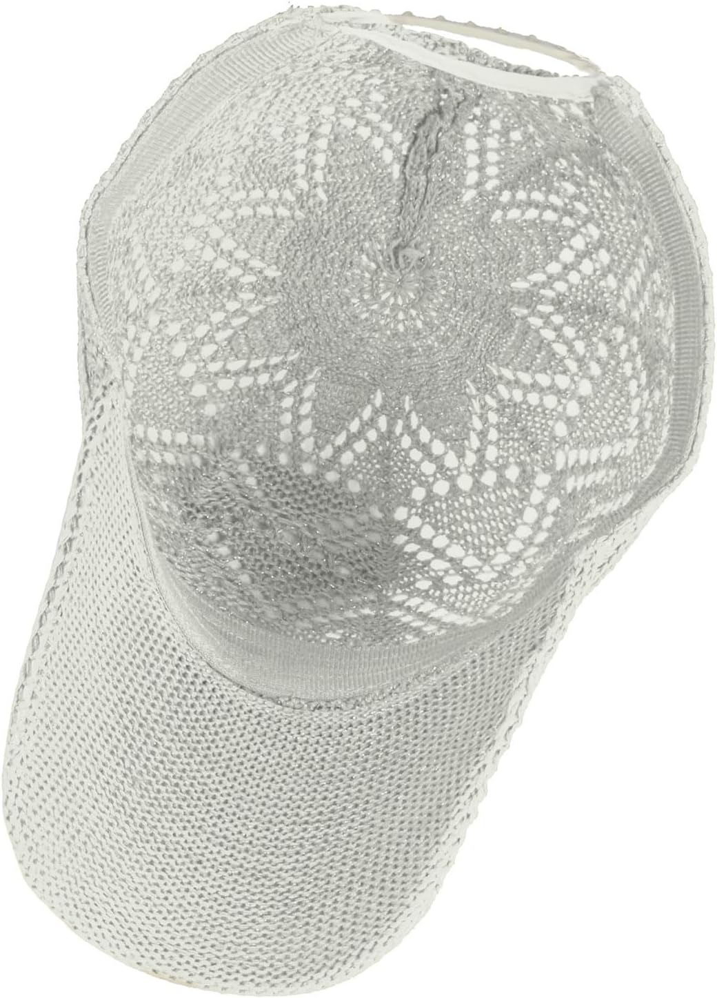 FASHIXD Gorra de béisbol de malla tejida para mujer, de hilo de ver...