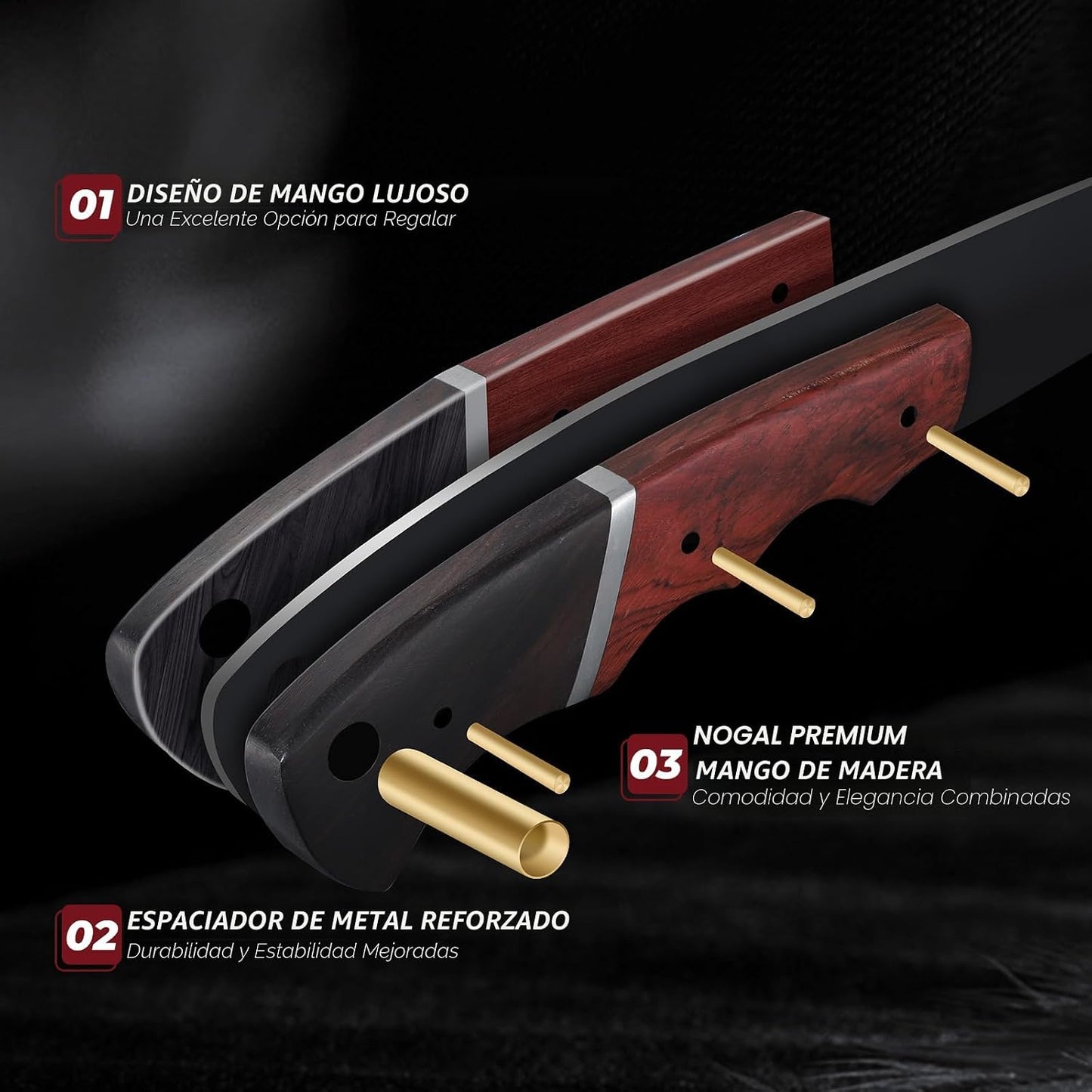 DRGSKL Cuchillo de cocina de Japón - Cuchillo de chef pequeño de 5...