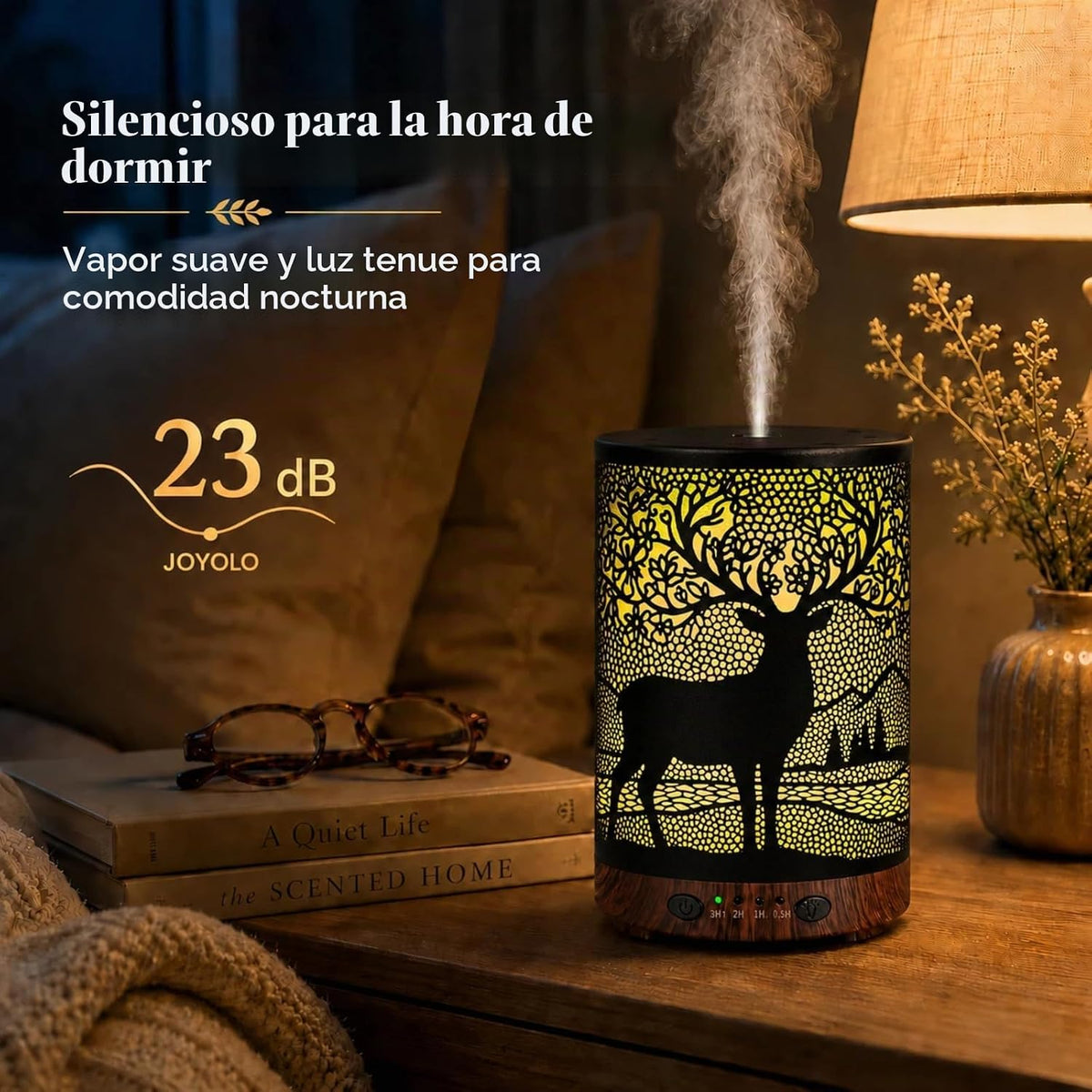 JOYOLO Difusor de aceite esencial de metal de 4.2 onzas líquidas de...