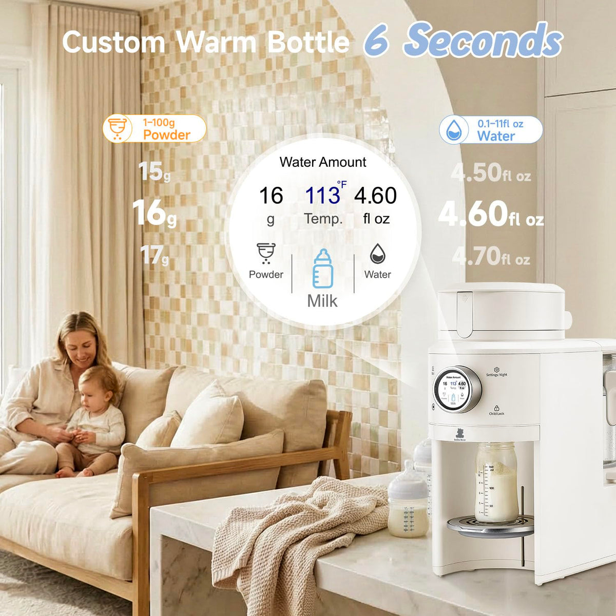 Snow Bear Fabricante de fórmula para bebés: dispensador de fórmula...