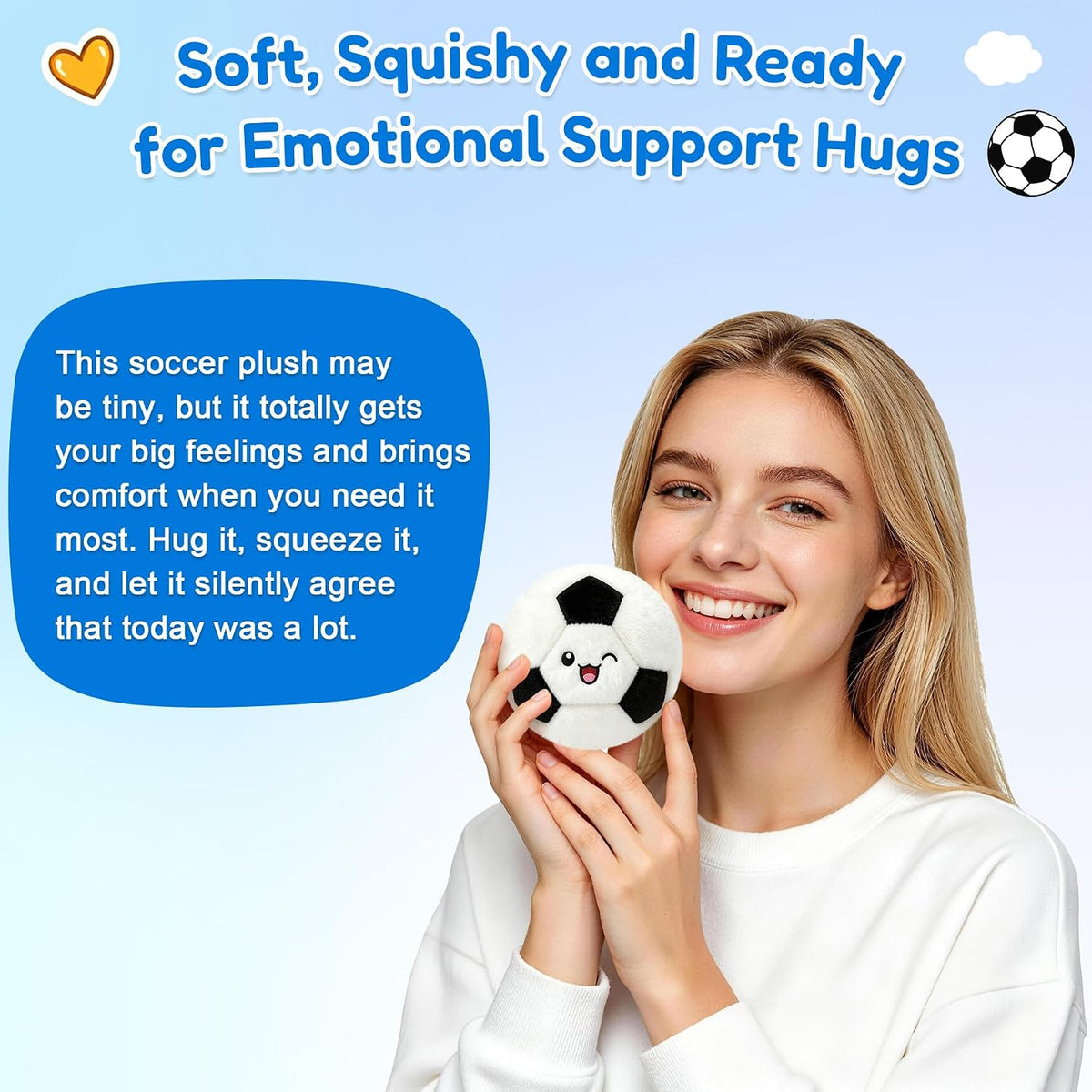 Ausener Weekie Wonders - Dije emocional para bolsa de fútbol, felpa...