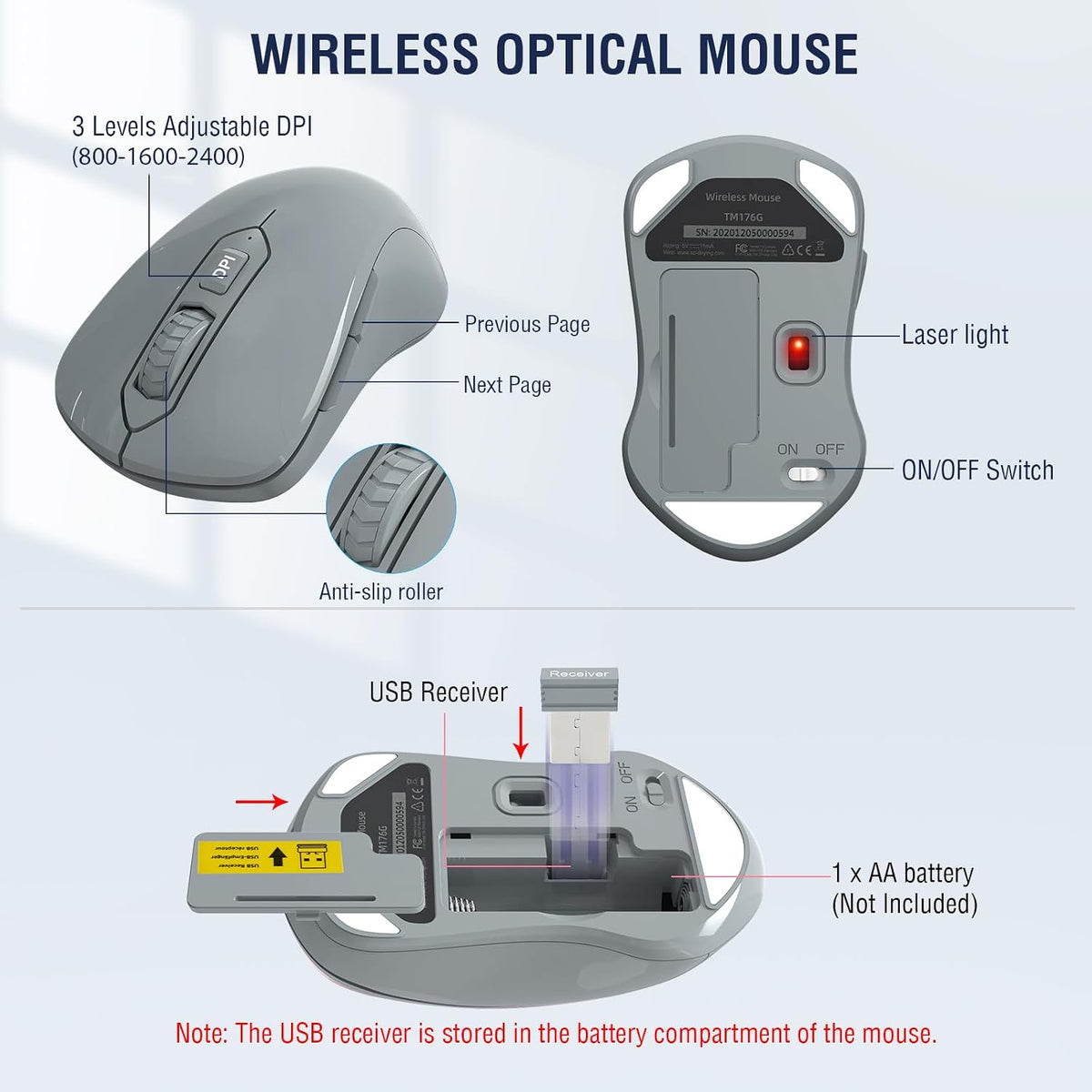 EDJO - Combo de teclado y mouse inalámbricos, teclado ergonómico de...