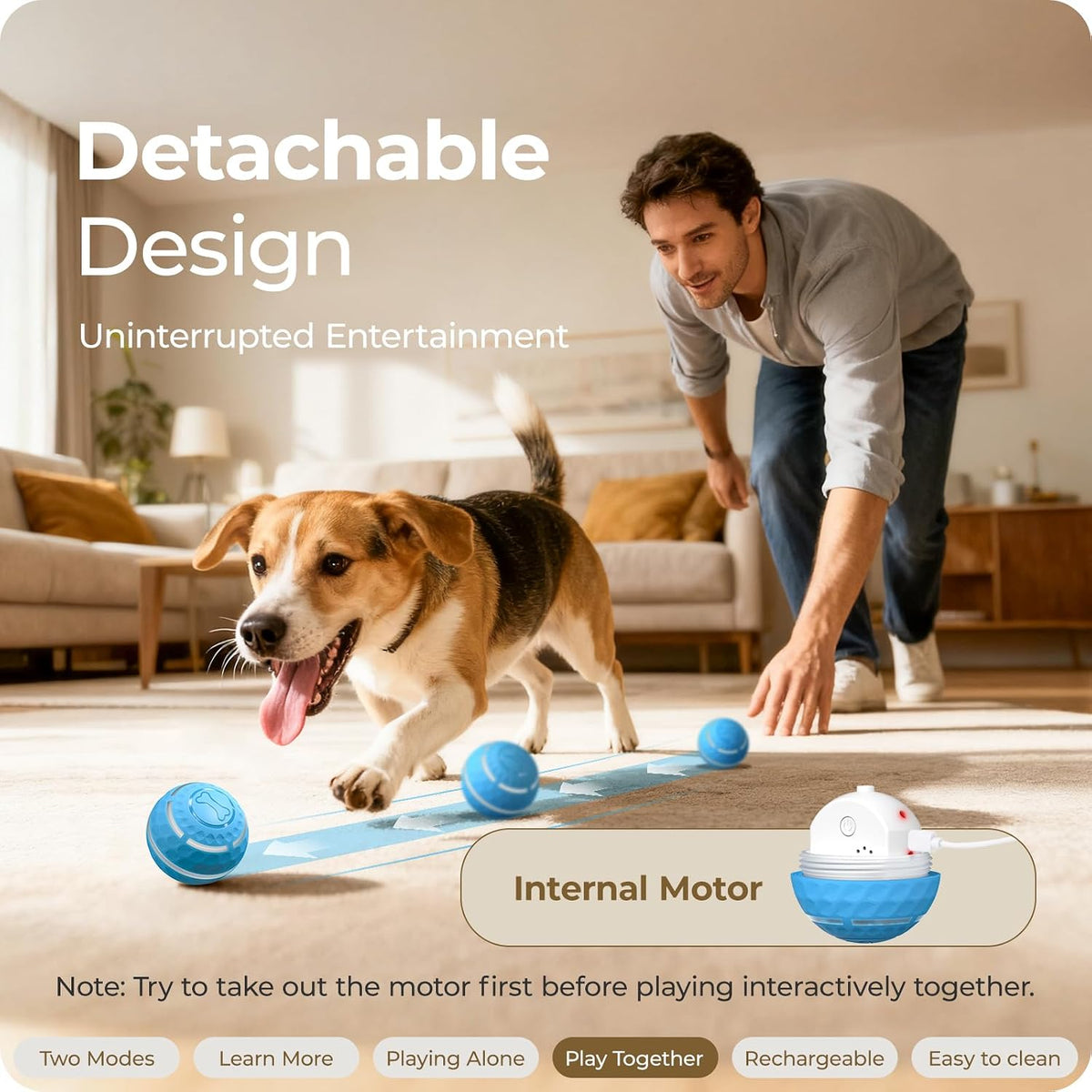 Apasiri - Juguetes interactivos para perros: Bolas para perros que...