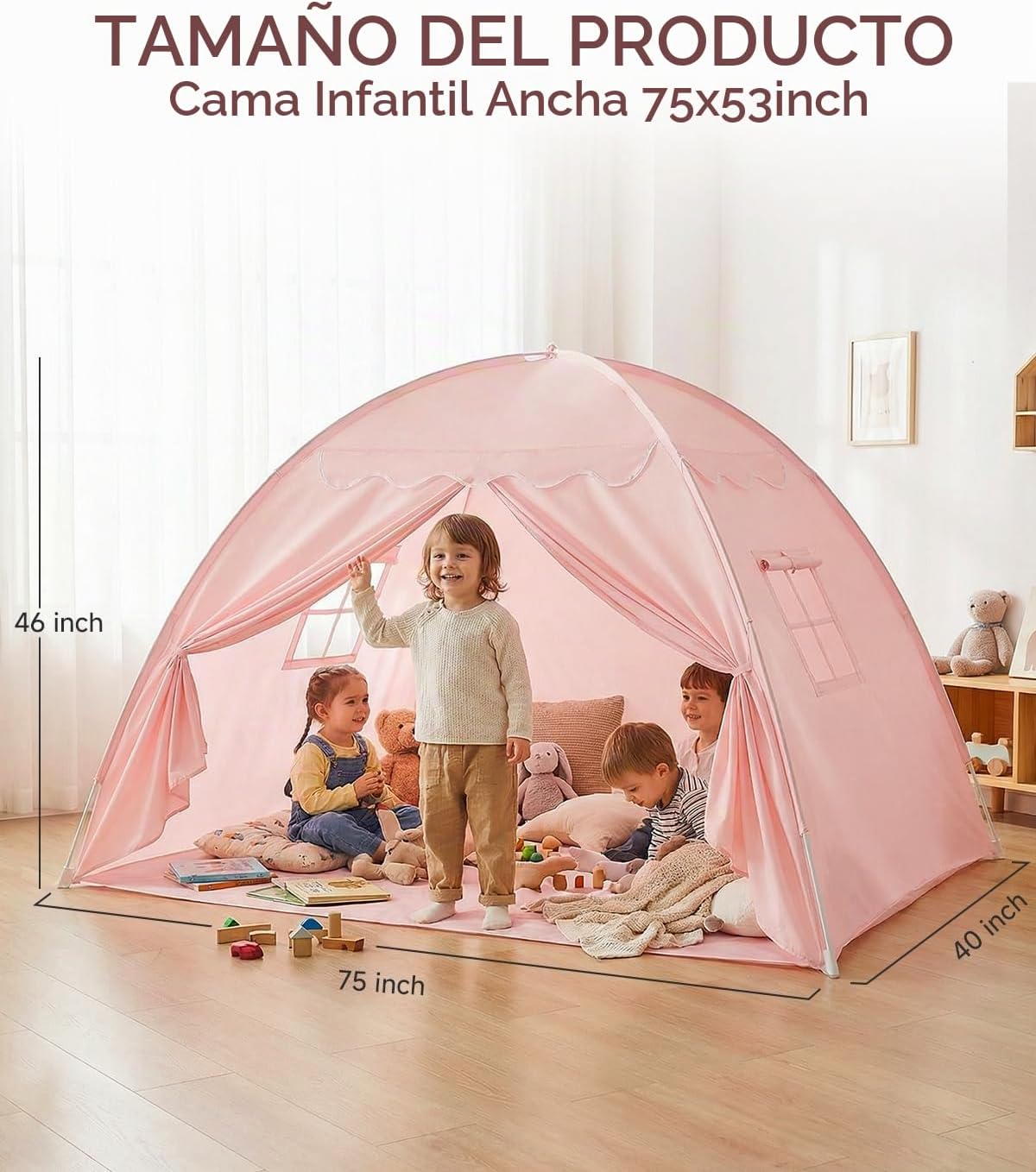 Sumbababy - Tienda de campaña de cama matrimonial para niños en int...