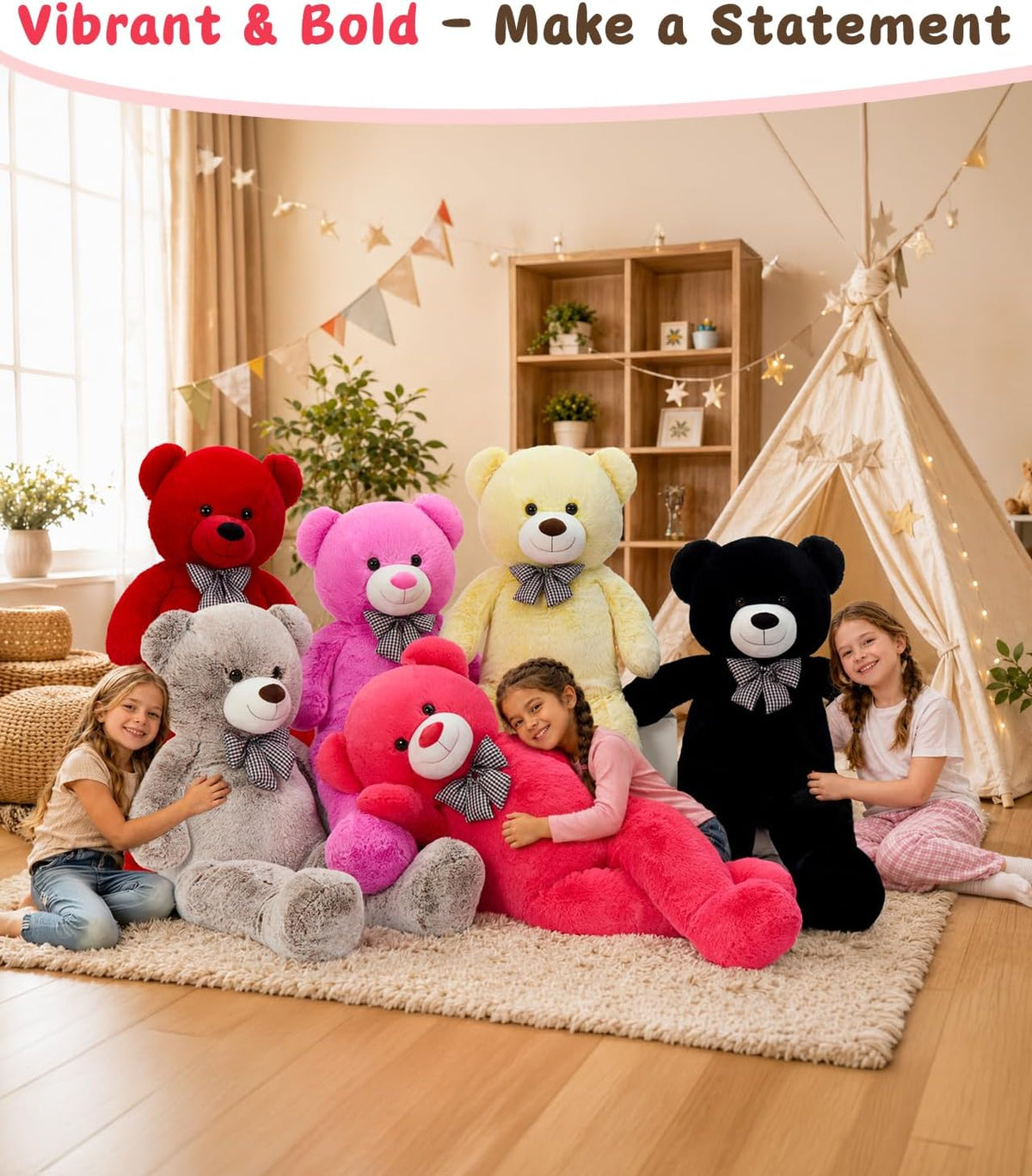 MaoGoLan Oso de peluche de 47 pulgadas, Meifenhong