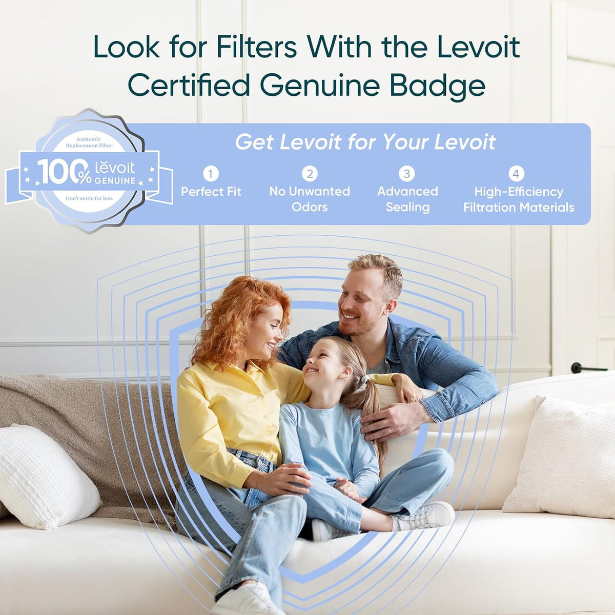 LEVOIT - Purificador de aire para dormitorio del hogar, control int...