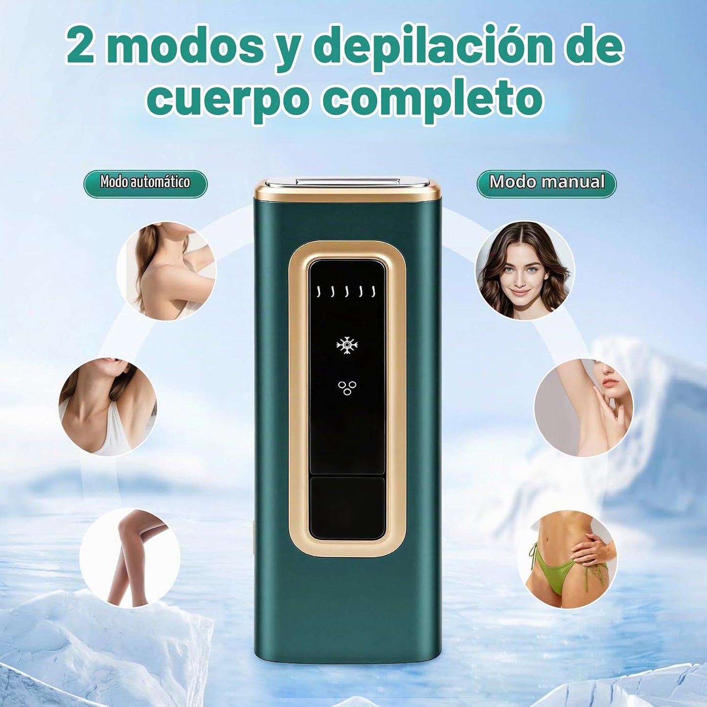 Dispositivo de depilación láser IPL - Eliminación de vello en casa...