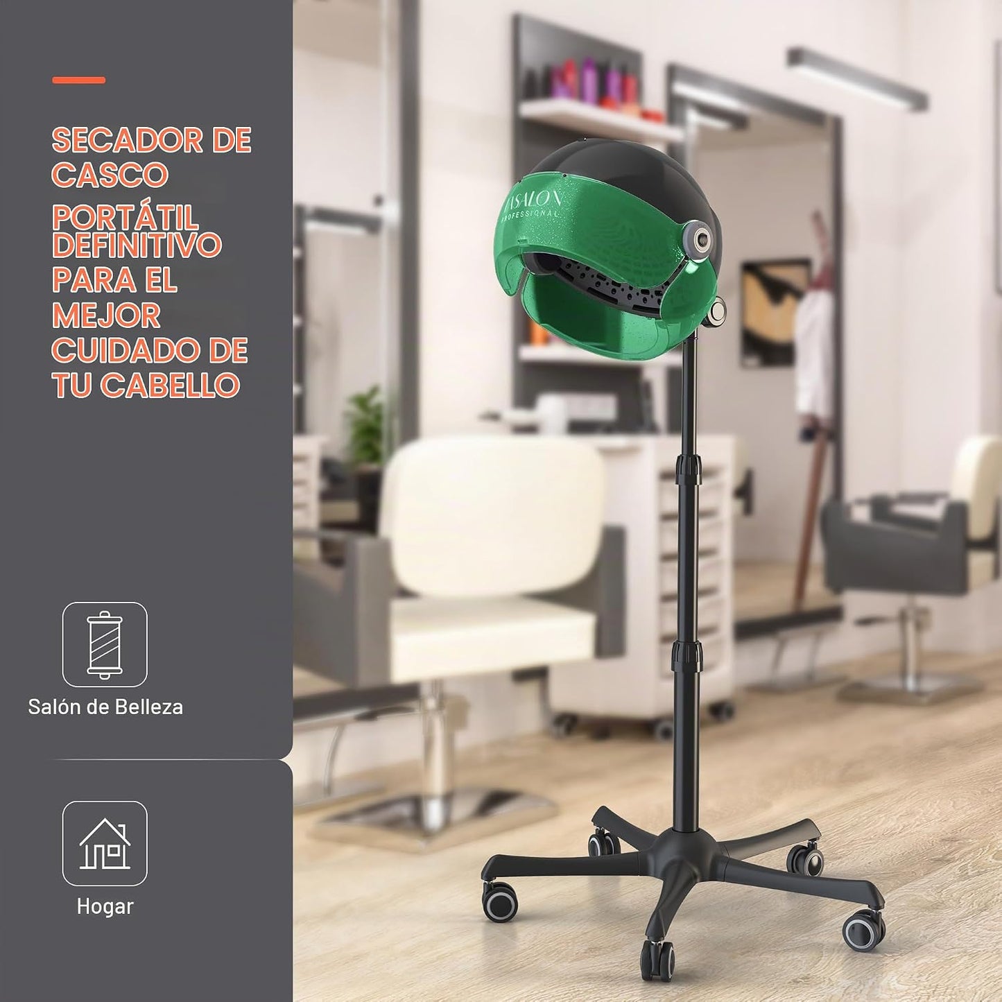 TASALON Secador de pelo profesional Ionic con capucha de 1875 W con...