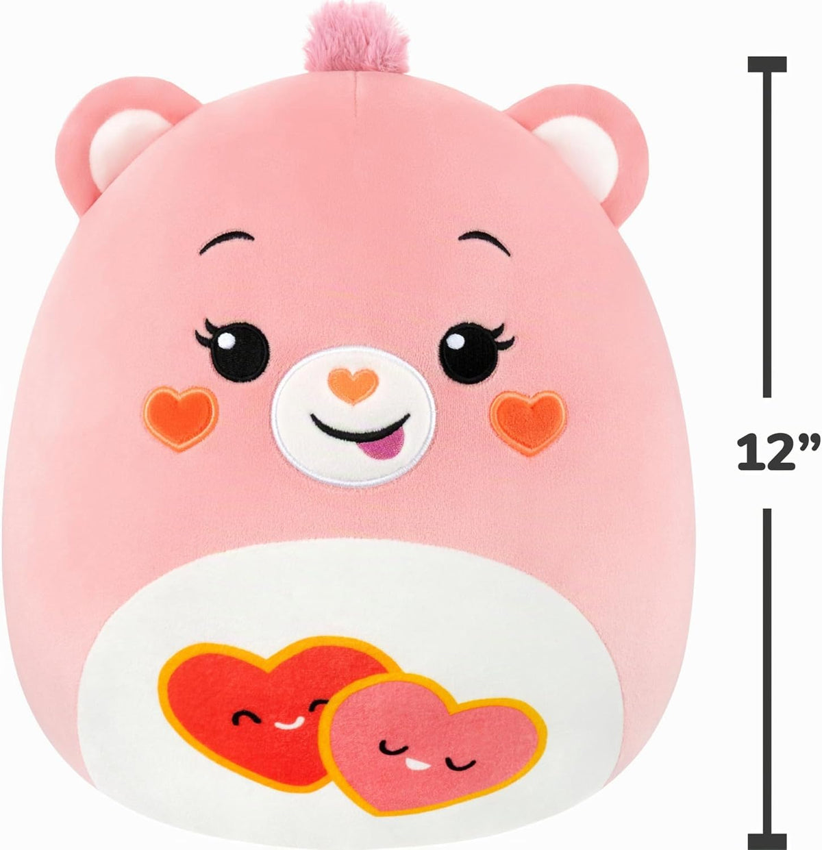 Squishmallows Original Care Bears - Oso Love-a-Lot de 12 pulgadas,...