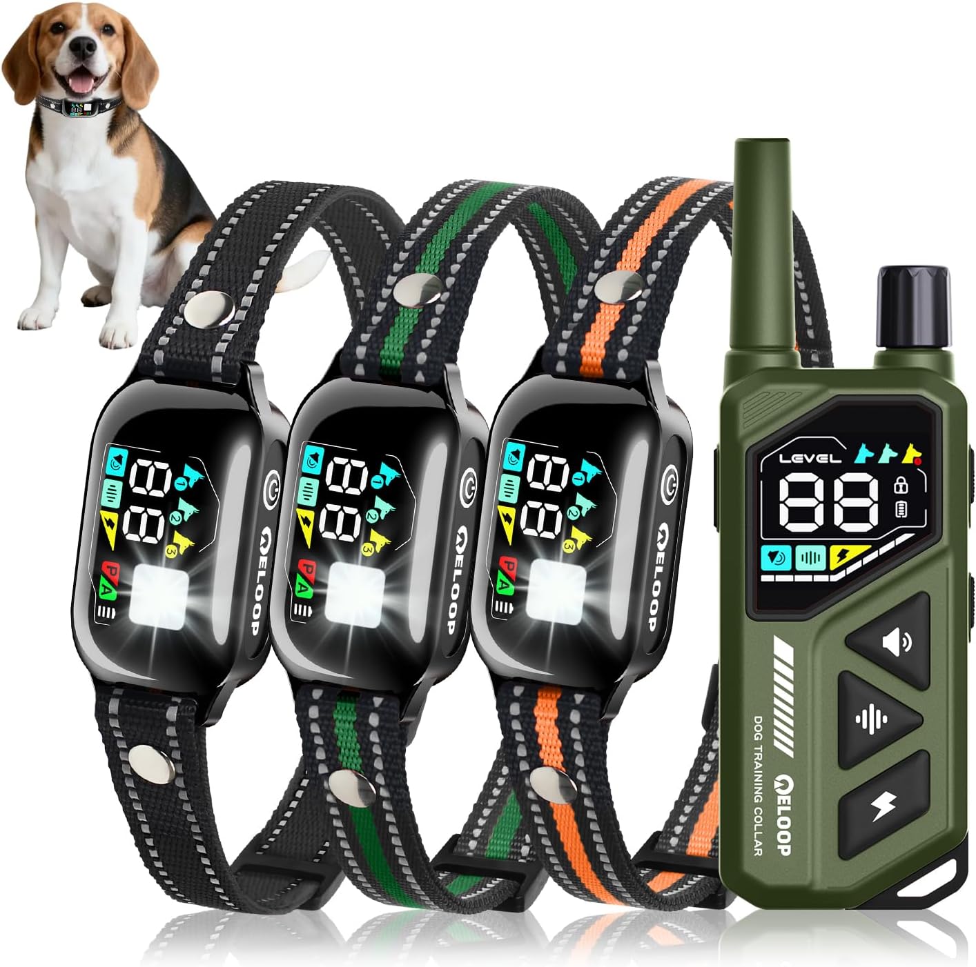 ELoop Collar de entrenamiento para perros de 3300 pies con control...