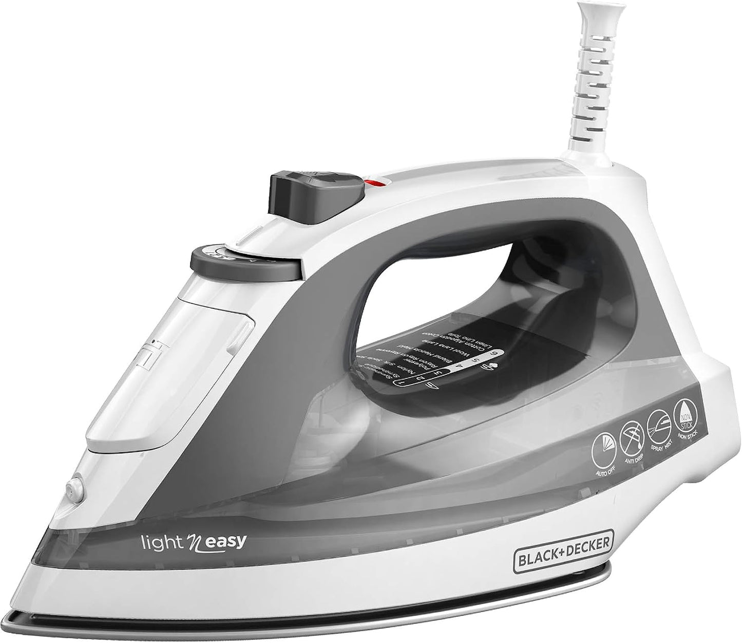 BLACK+DECKER Plancha de vapor Light 'N Easy con suela de acero...