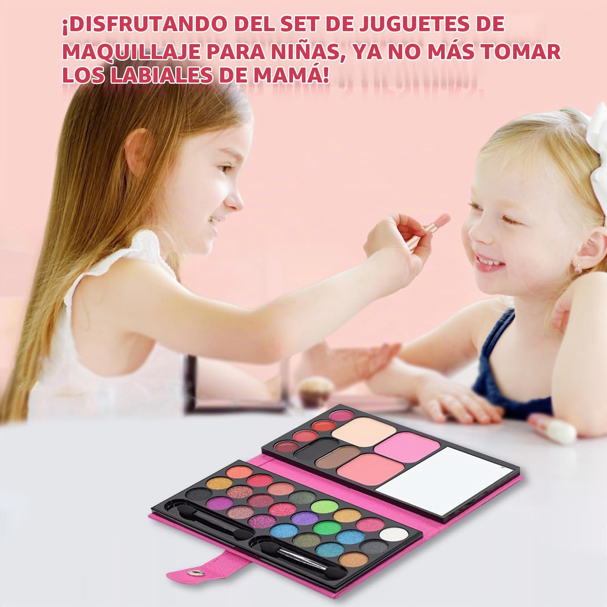 Kit de maquillaje portátil para niñas, lavable, juego de maquillaje...
