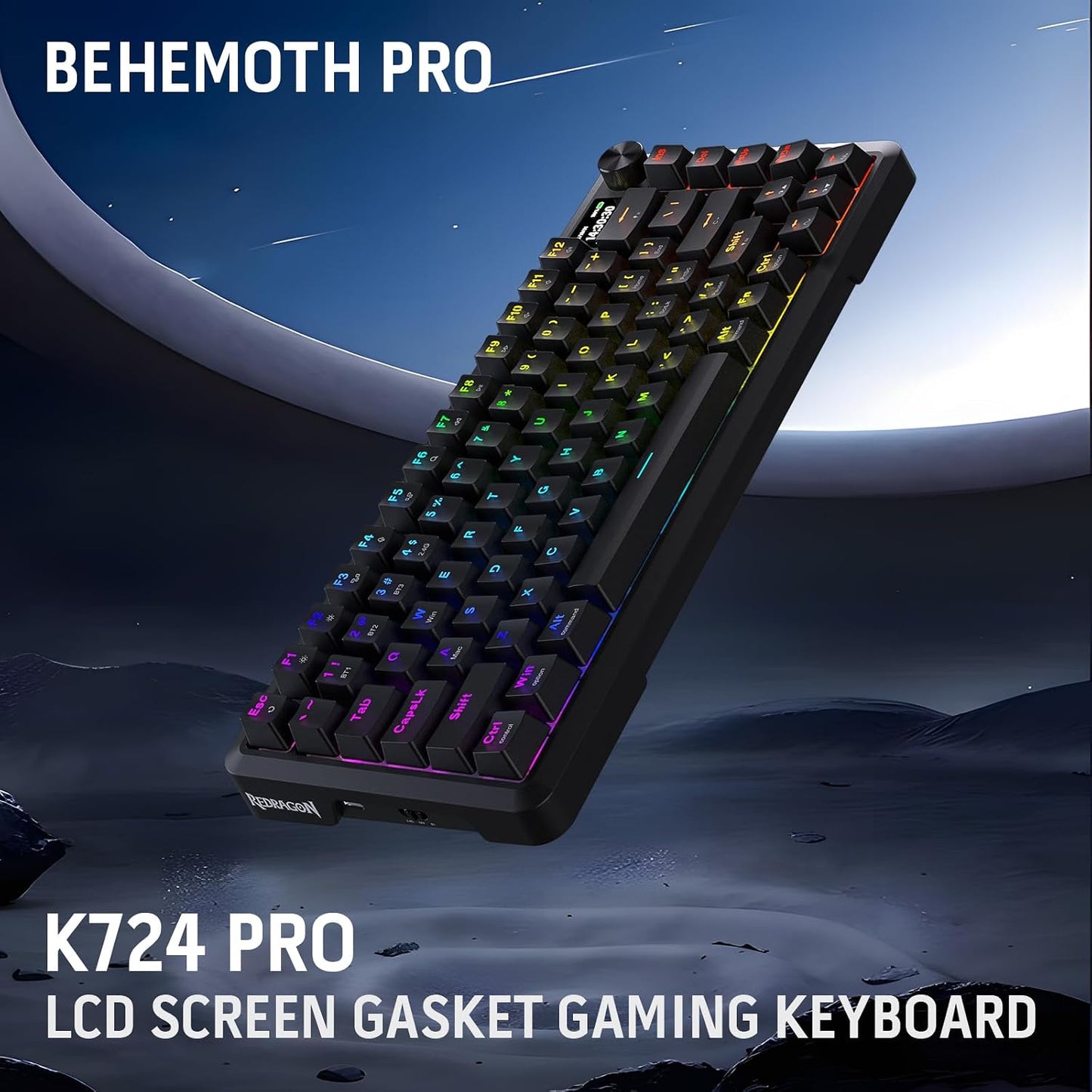 Redragon K724 PRO Teclado inalámbrico para juegos con junta de 81 t...