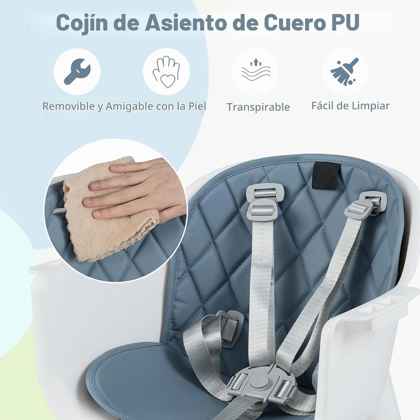 HONEY JOY - Silla alta 6 en 1, silla alta convertible para bebés y...