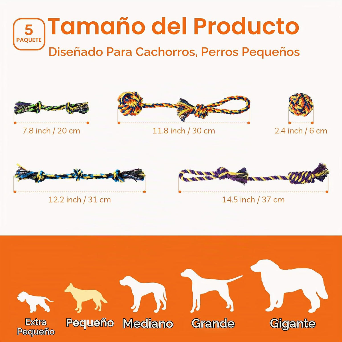 Juguetes de dentición para cachorros para perros pequeños, paquete...