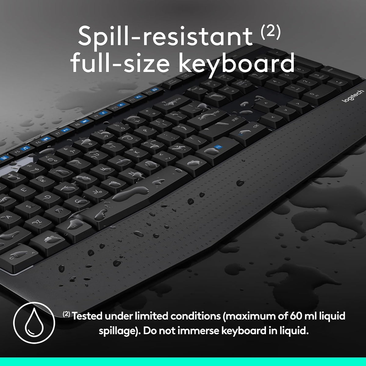 Logitech MK345 Combo de teclado y mouse inalámbricos de tamaño comp...