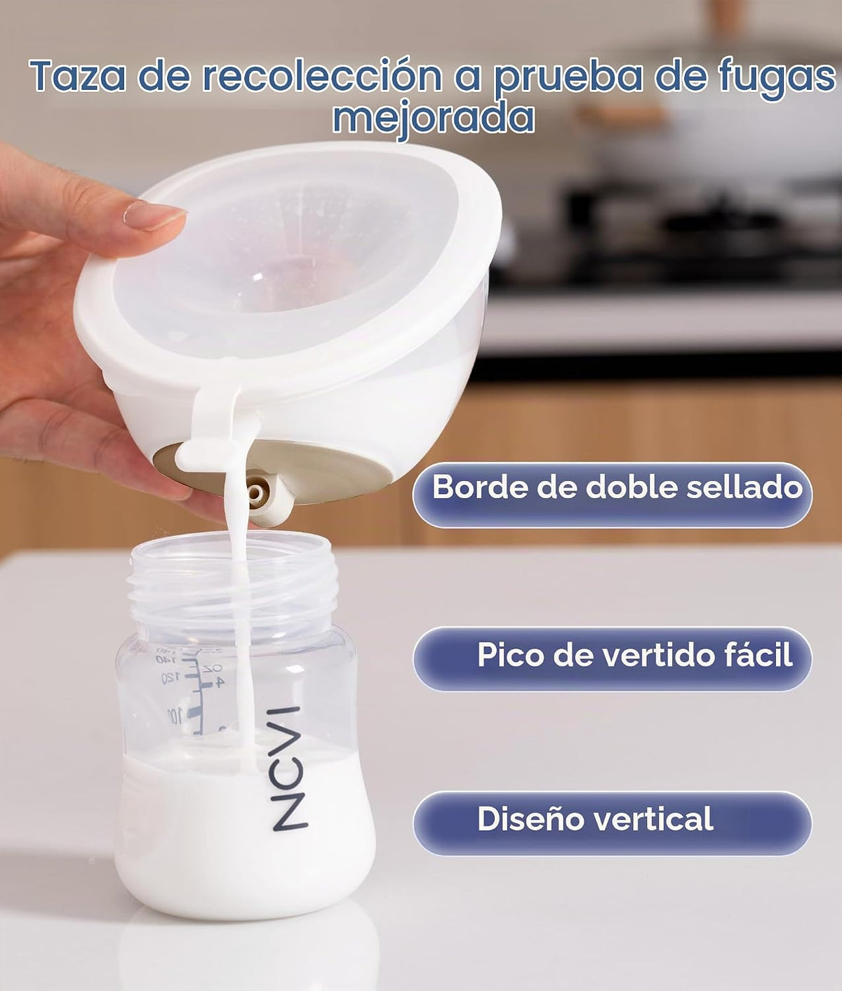 NCVI - Extractor de leche con banda para el cuello, manos libres, e...