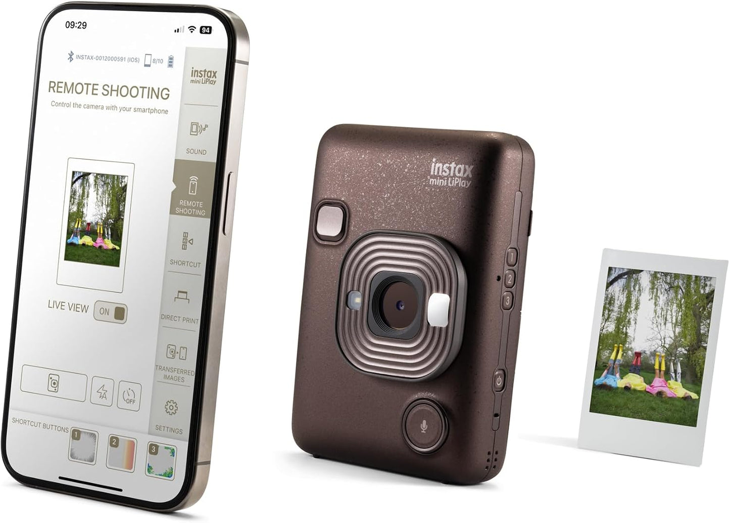 Cámara instantánea Fujifilm INSTAX Mini LIPLAY Híbrida - Bronce Pro...