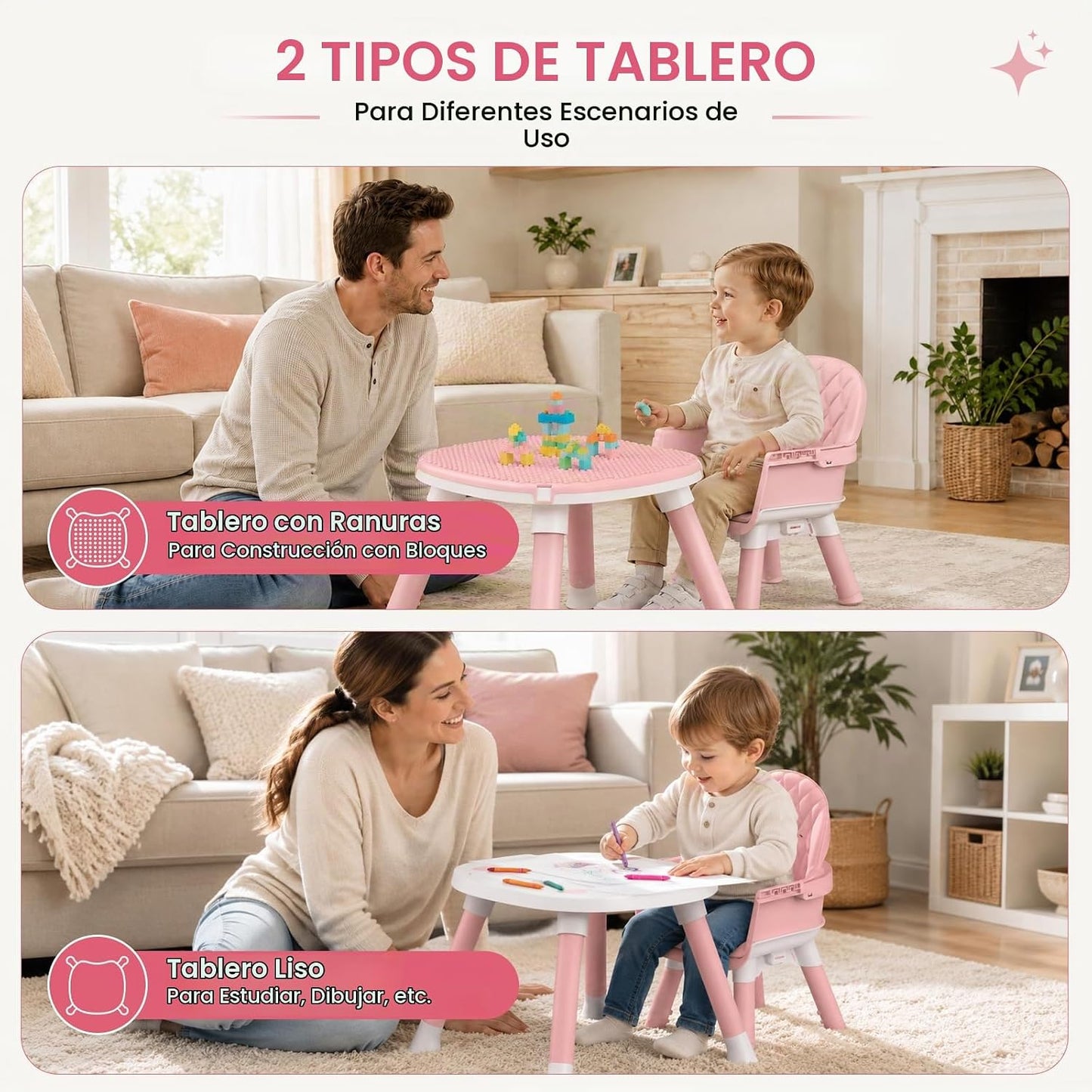 Sillas altas para bebés y niños pequeños, silla alta convertible 8...