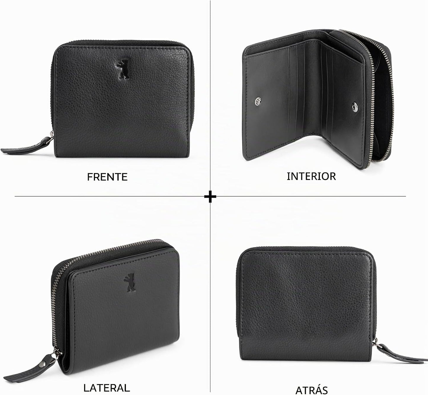 BERLINER BAGS Cartera pequeña de cuero genuino Sara, caja de regalo...