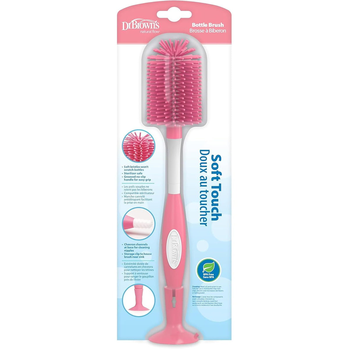 Dr. Brown's Soft Touch Cepillo de Limpieza para Biberones Sin A...