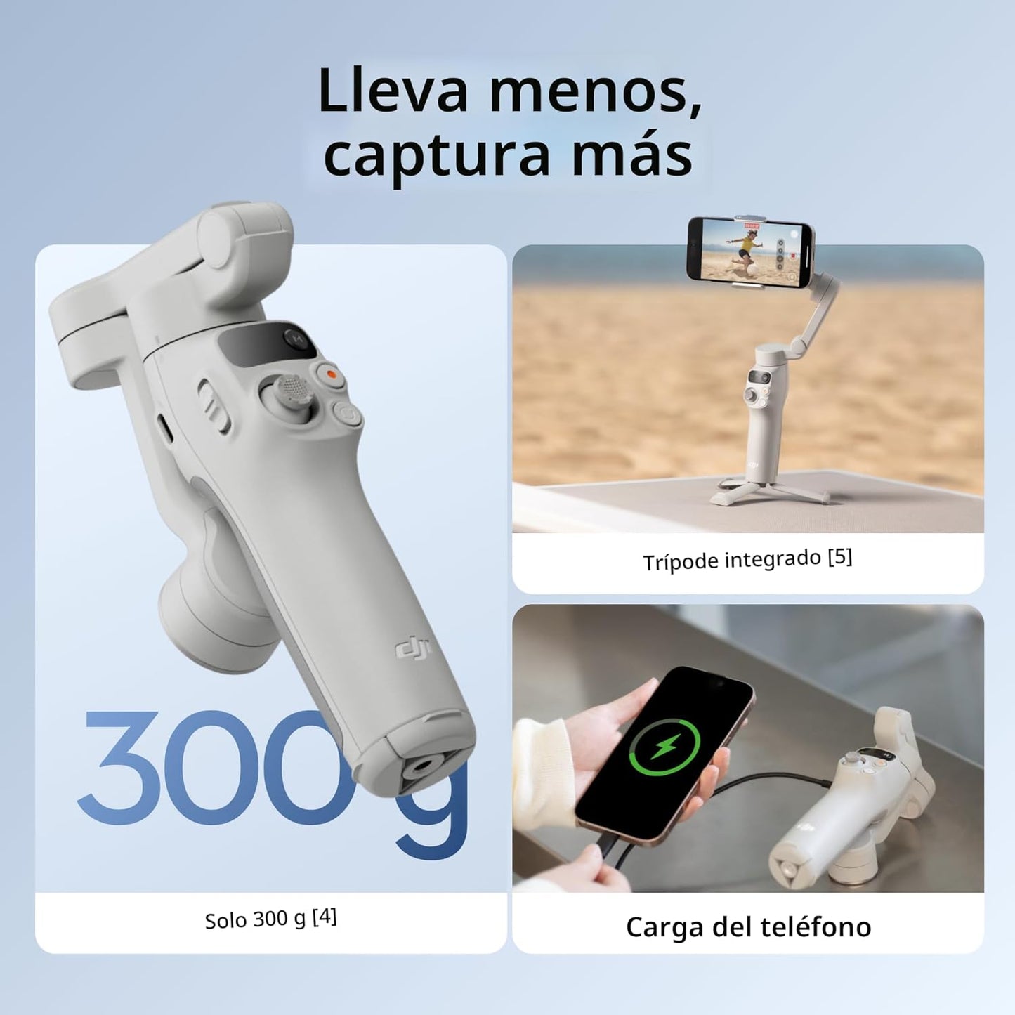 DJI Osmo Mobile 7 Estabilizador de cardán para iPhone, Android, trí...