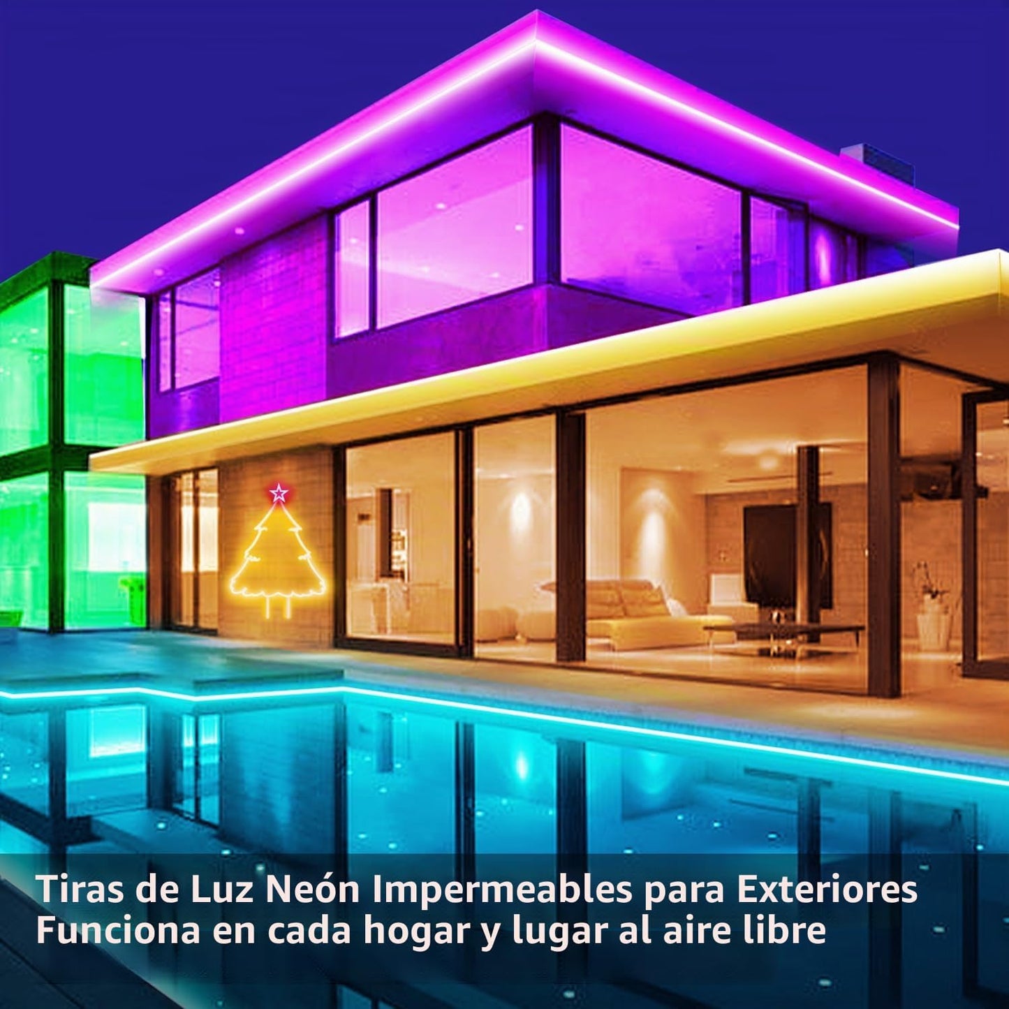 segrass Luz de Cuerda de Neón de 32.8 pies, Luz de Cuerda LED Flexi...
