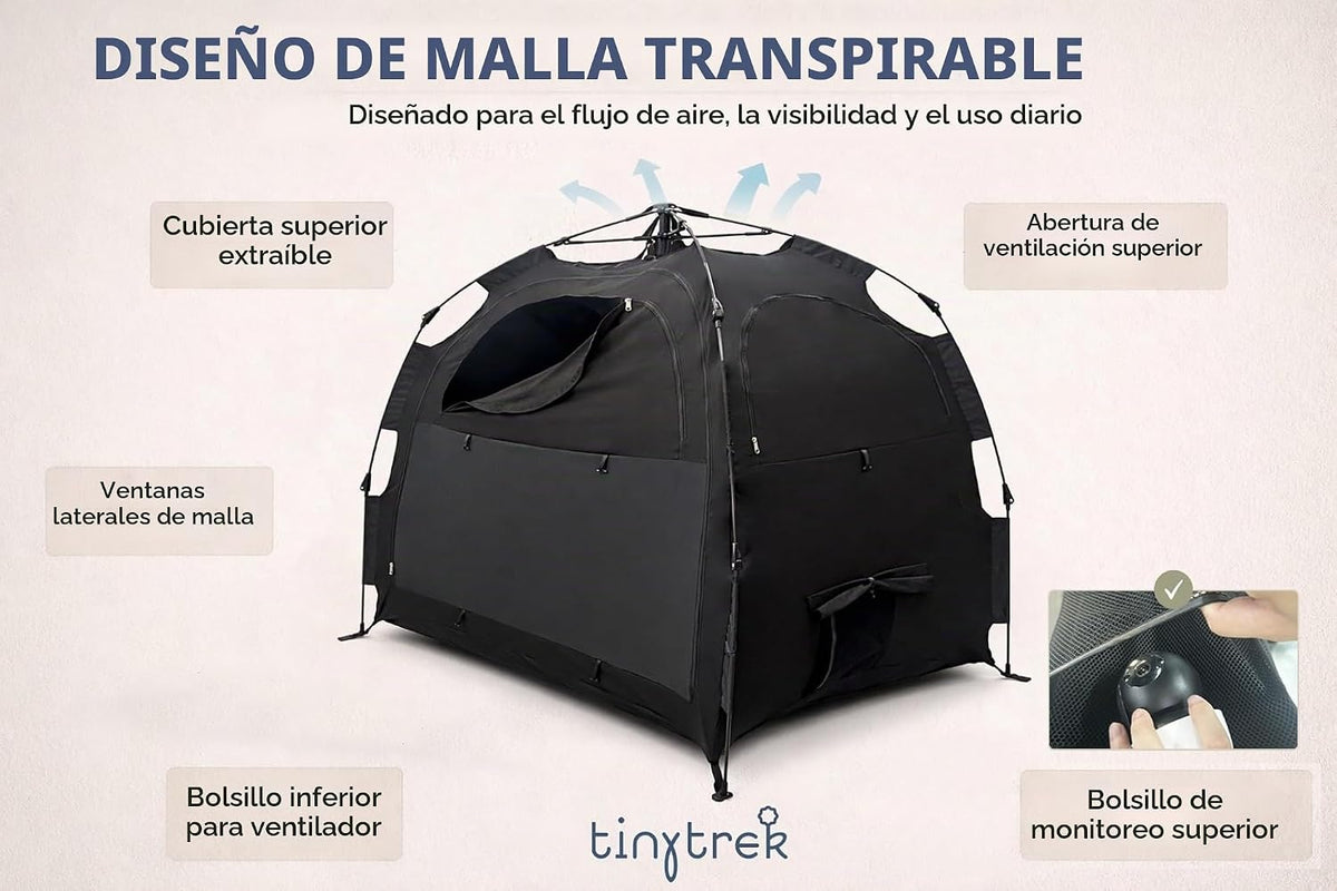 Tiny Trek Funda opaca Pack and Play, cubierta de tienda de campaña...